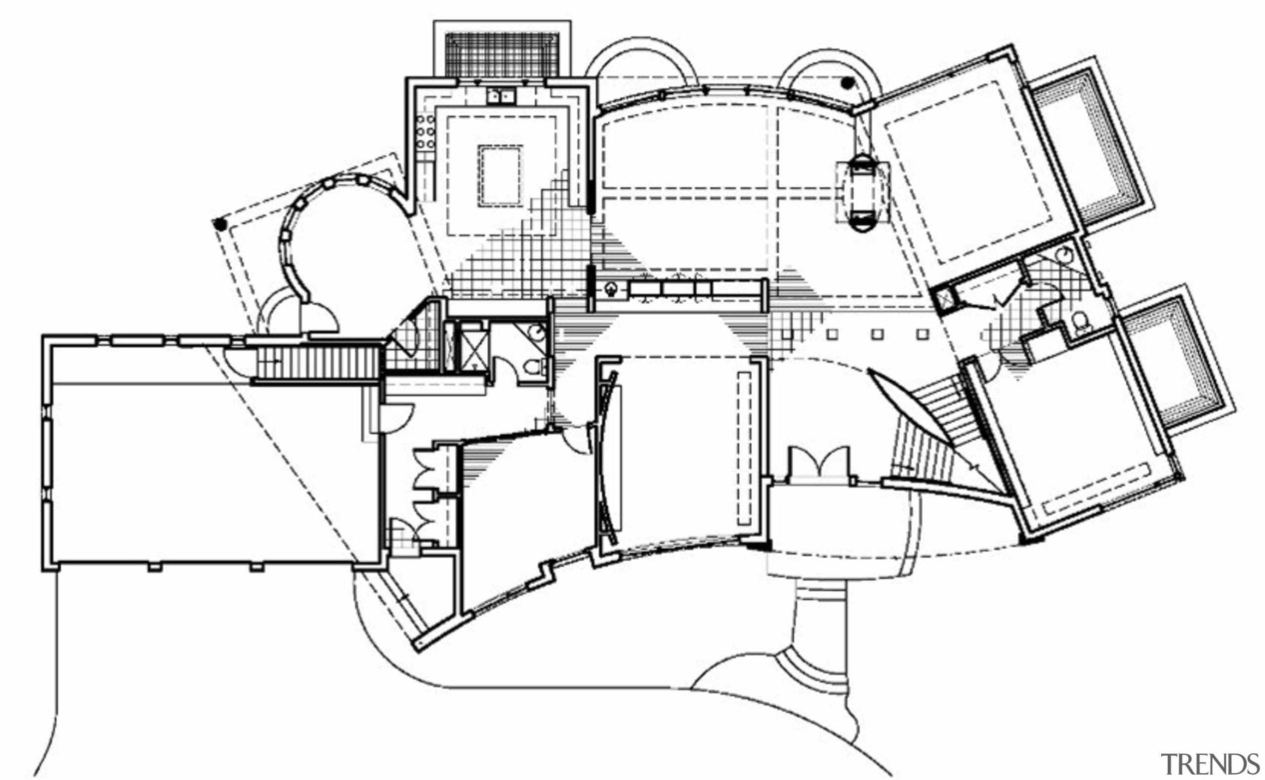 View of architectural drawings. - View of architectural angle, area, artwork, black and white, design, drawing, font, line, line art, product, product design, structure, technical drawing, white