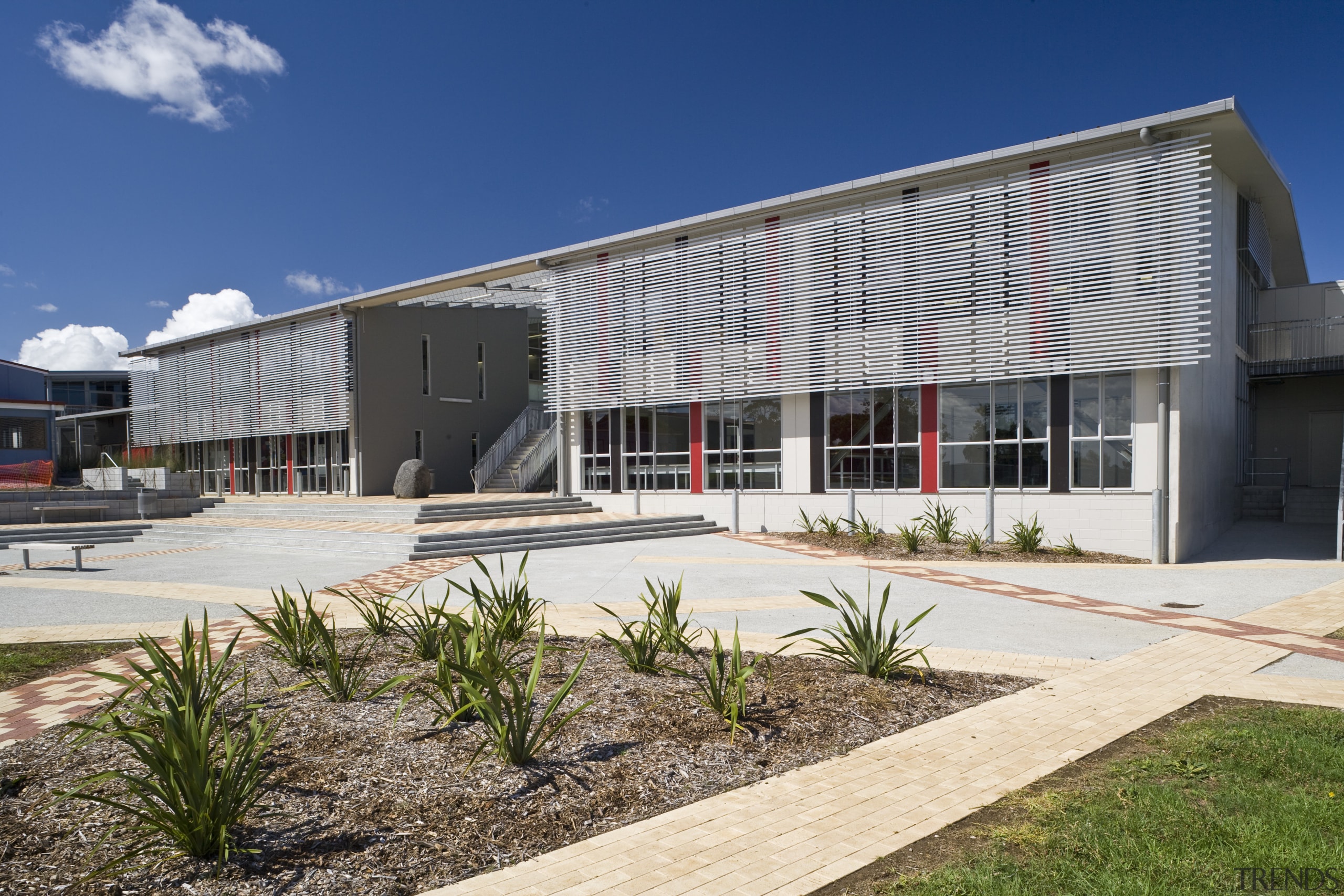 Images of Te Whanua O Tupuranga School, which architecture, corporate headquarters, estate, facade, home, house, property, real estate, white, blue