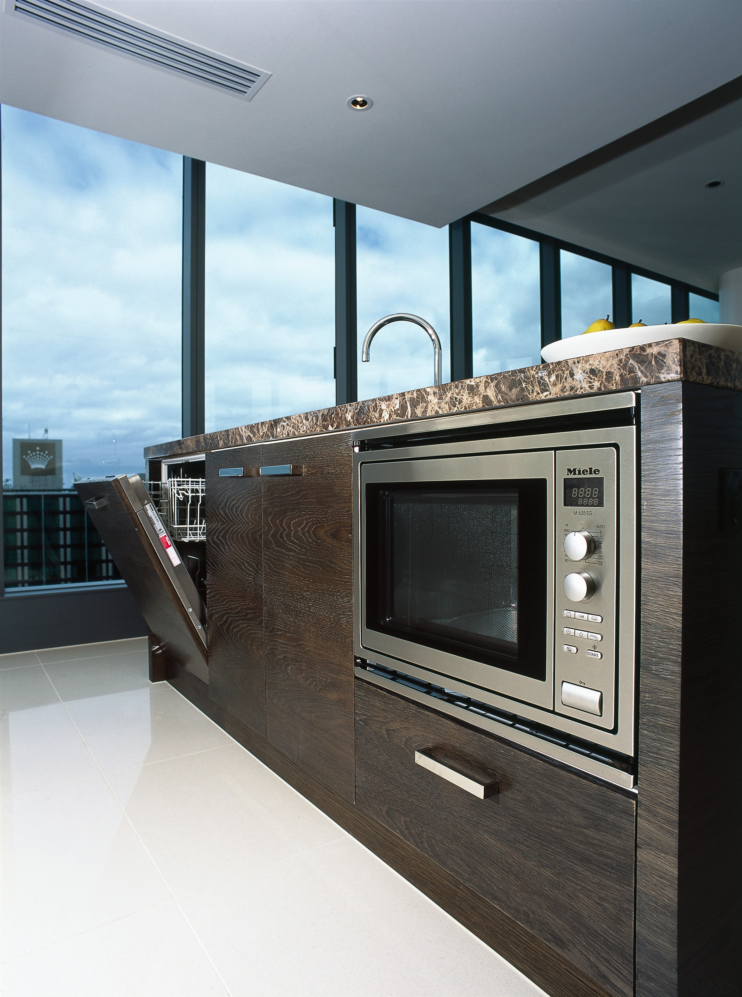 A view of some appliances by Miele. - interior design, kitchen, black, white, gray