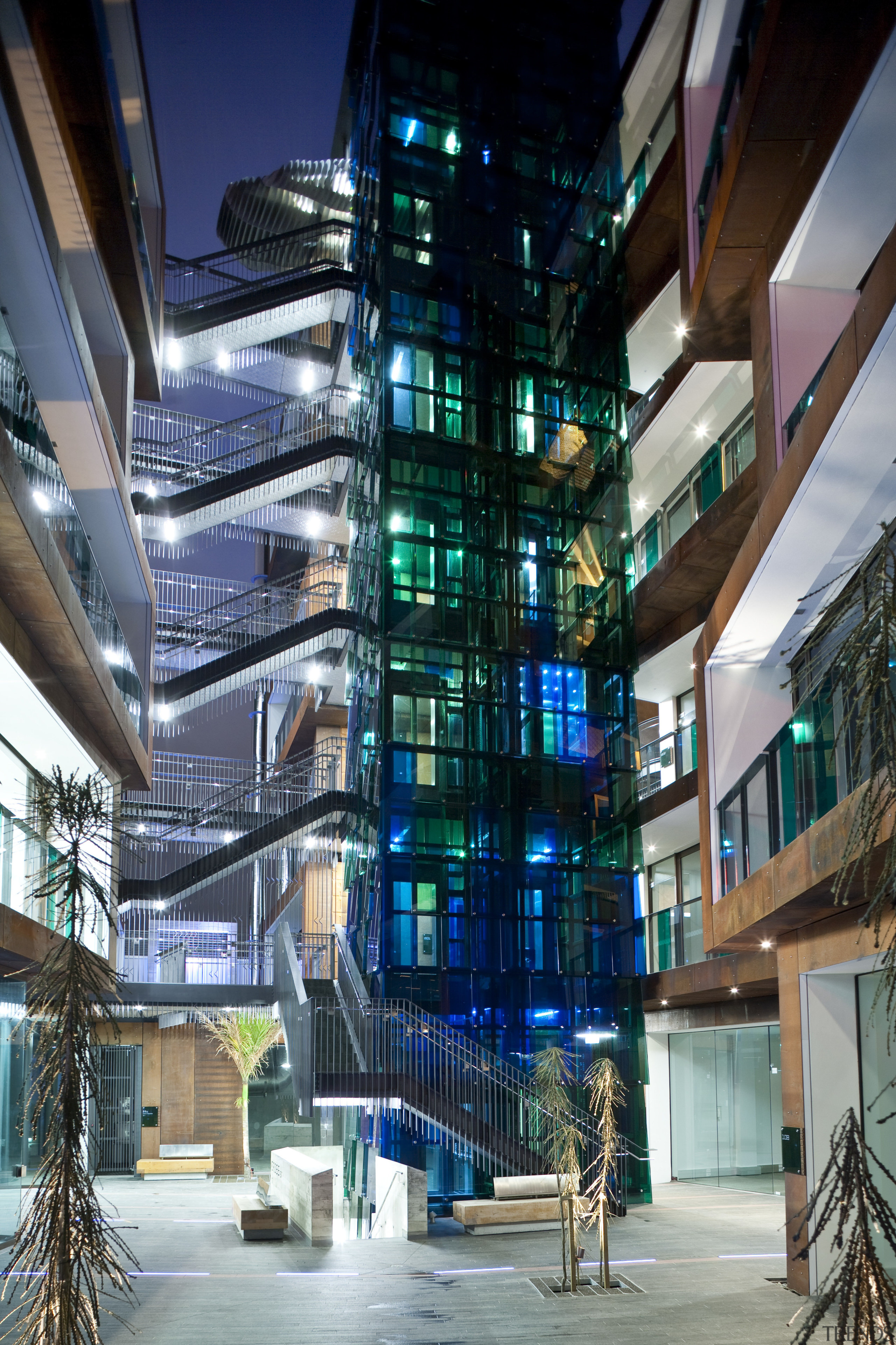 View of the Ironbank building which features rustic apartment, architecture, building, condominium, glass, mixed use, gray