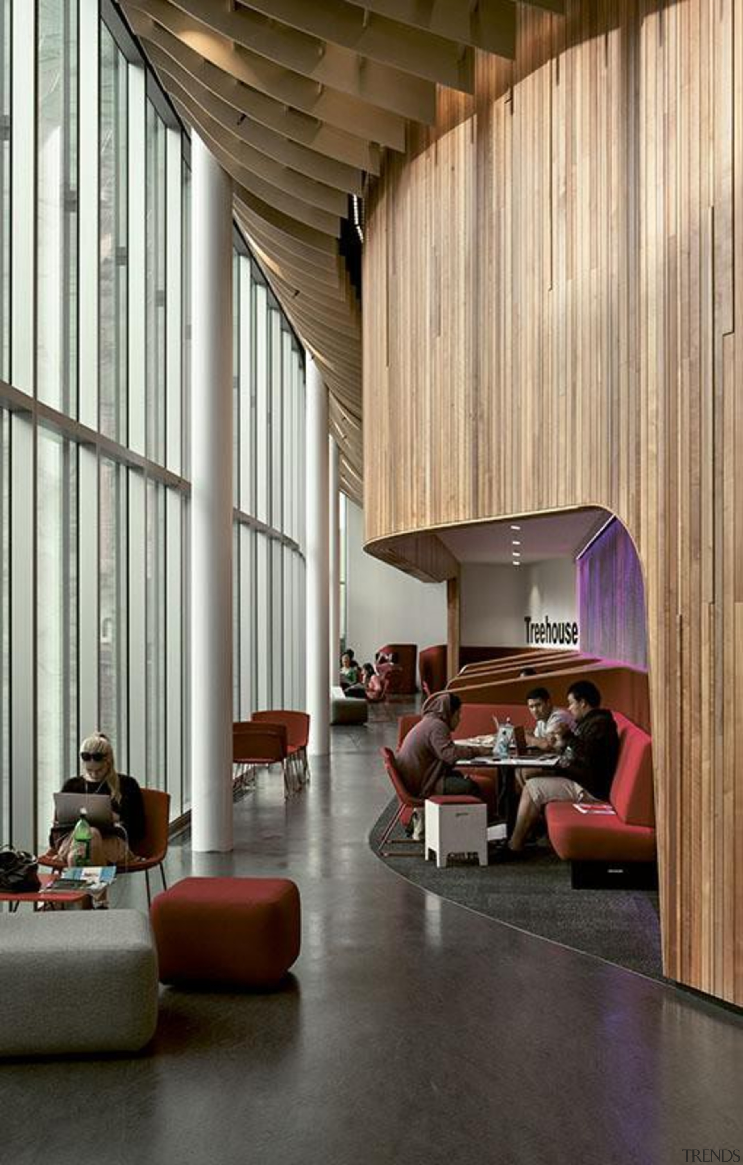 EXCELLENCE AWARDAUT Sir Paul Reeves Building (3 of architecture, ceiling, house, interior design, living room, lobby, loft, wood