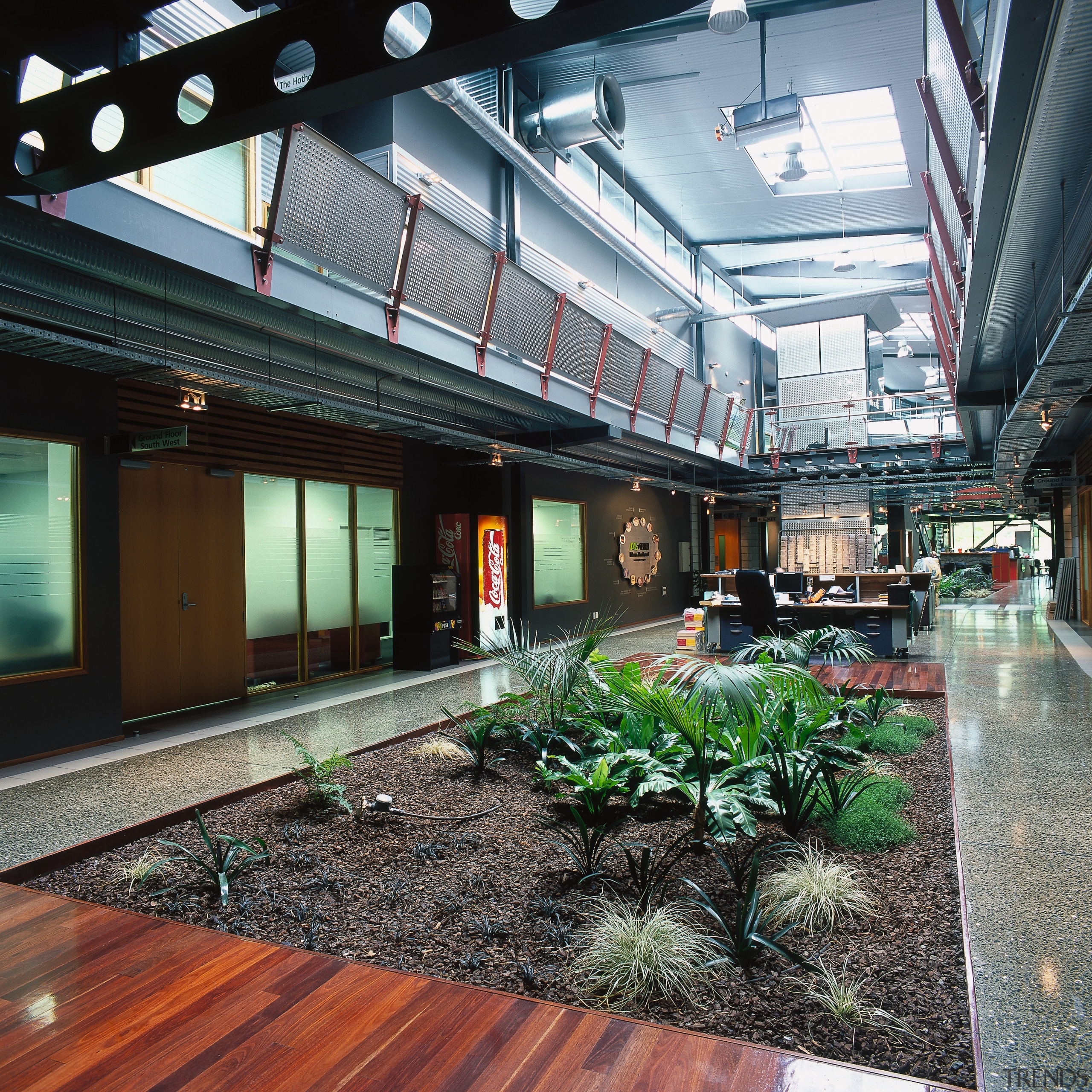 A view of the main structure of the architecture, house, lobby, real estate, black