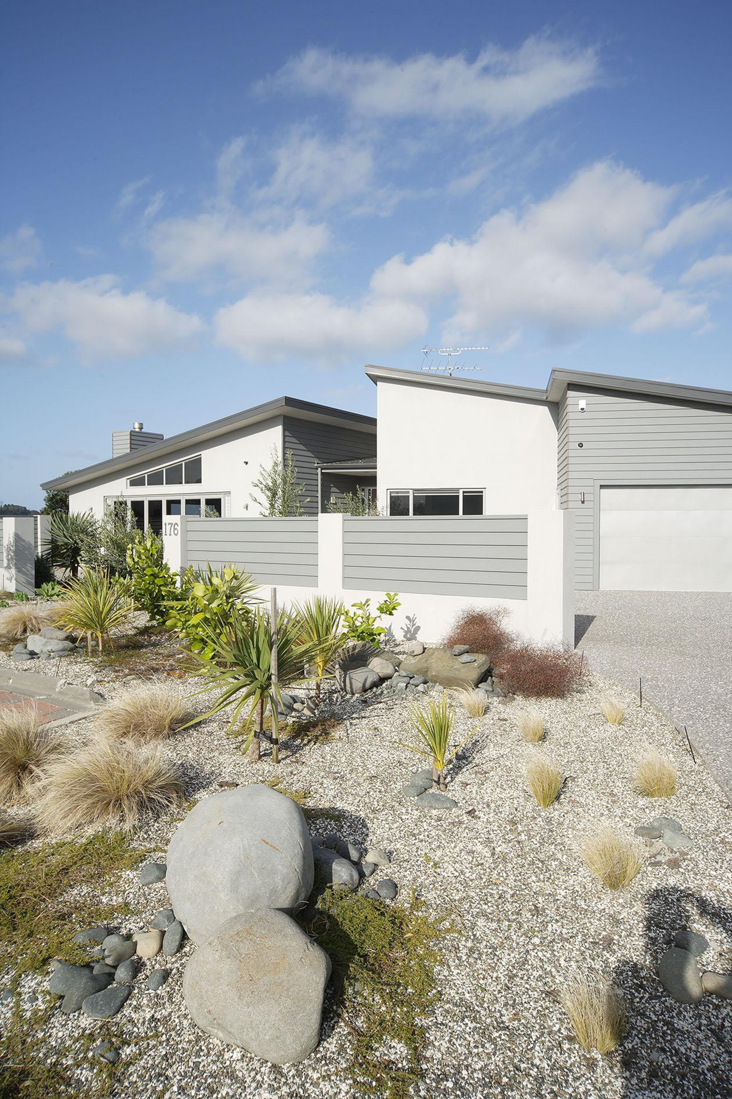 For more information, please visit www.gjgardner.co.nz architecture, cottage, facade, home, house, landscape, property, real estate, residential area, sky, white, gray