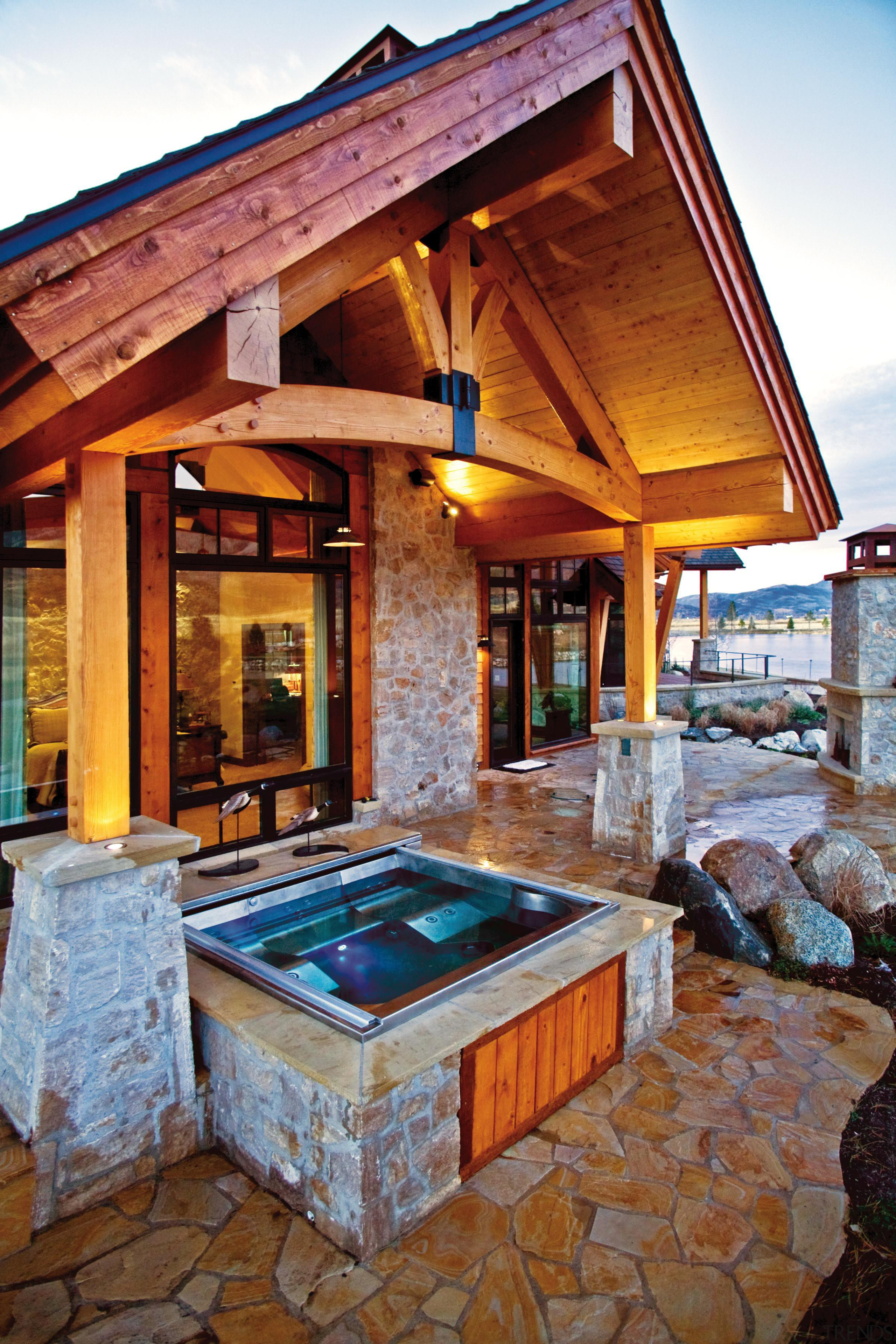 300 dpi ss spa dbl lounger 2.jpg - backyard, estate, home, interior design, outdoor structure, patio, real estate, swimming pool, brown