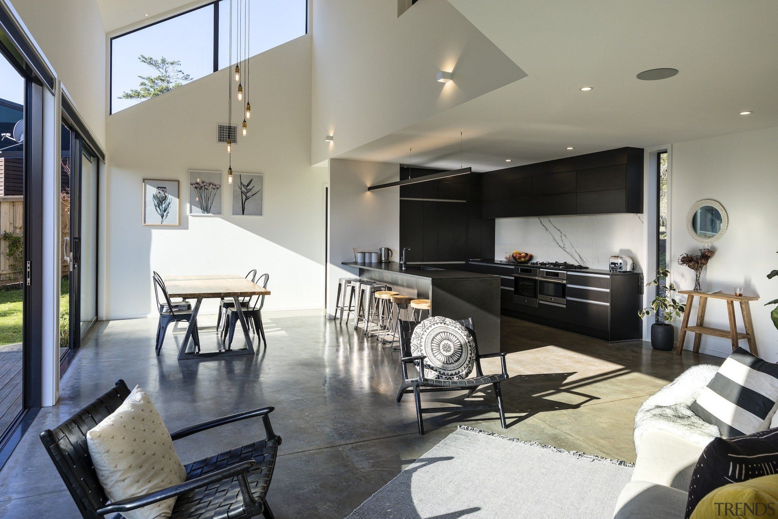 Urban Function Architecture architecture, house, interior design, living room, property, real estate, gray