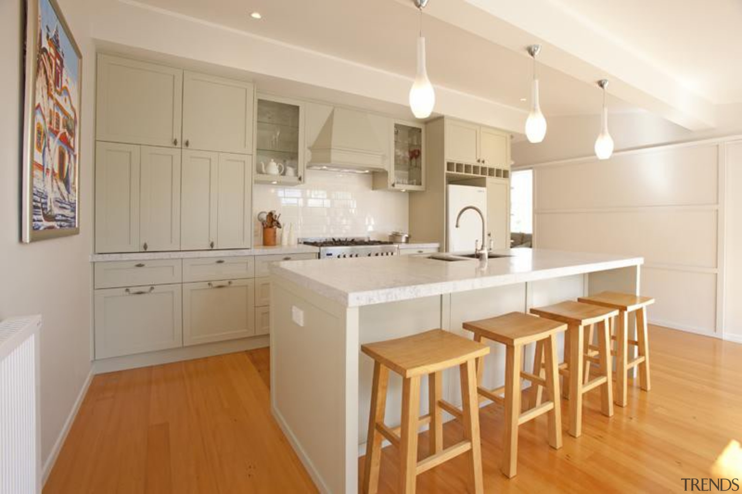 2 pot lacquer, carrara marble, subway tiles - countertop, cuisine classique, floor, flooring, hardwood, interior design, kitchen, property, real estate, room, wood flooring, gray