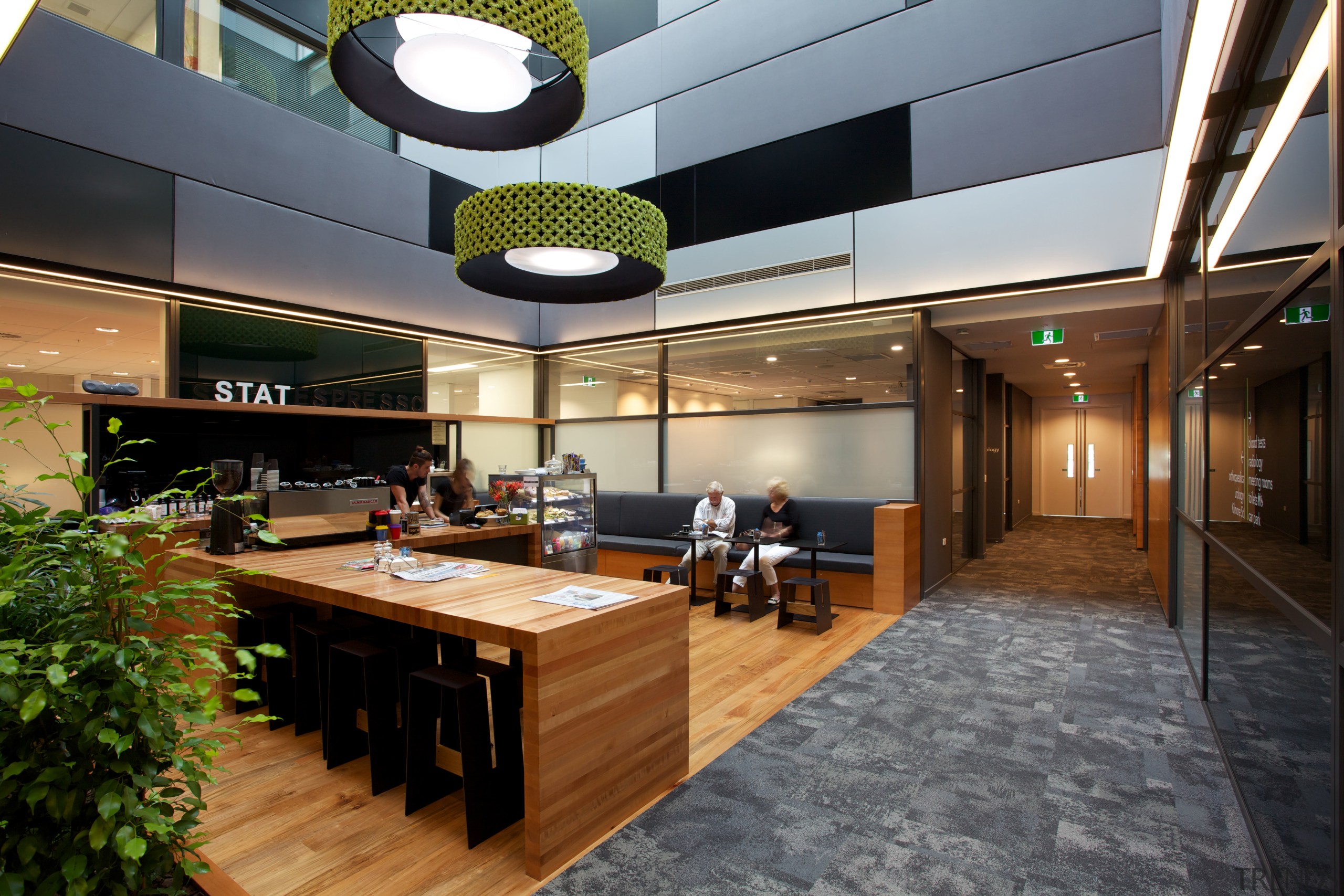 Rawlinsons provided quantity surveying service for the base interior design, lobby, black, gray