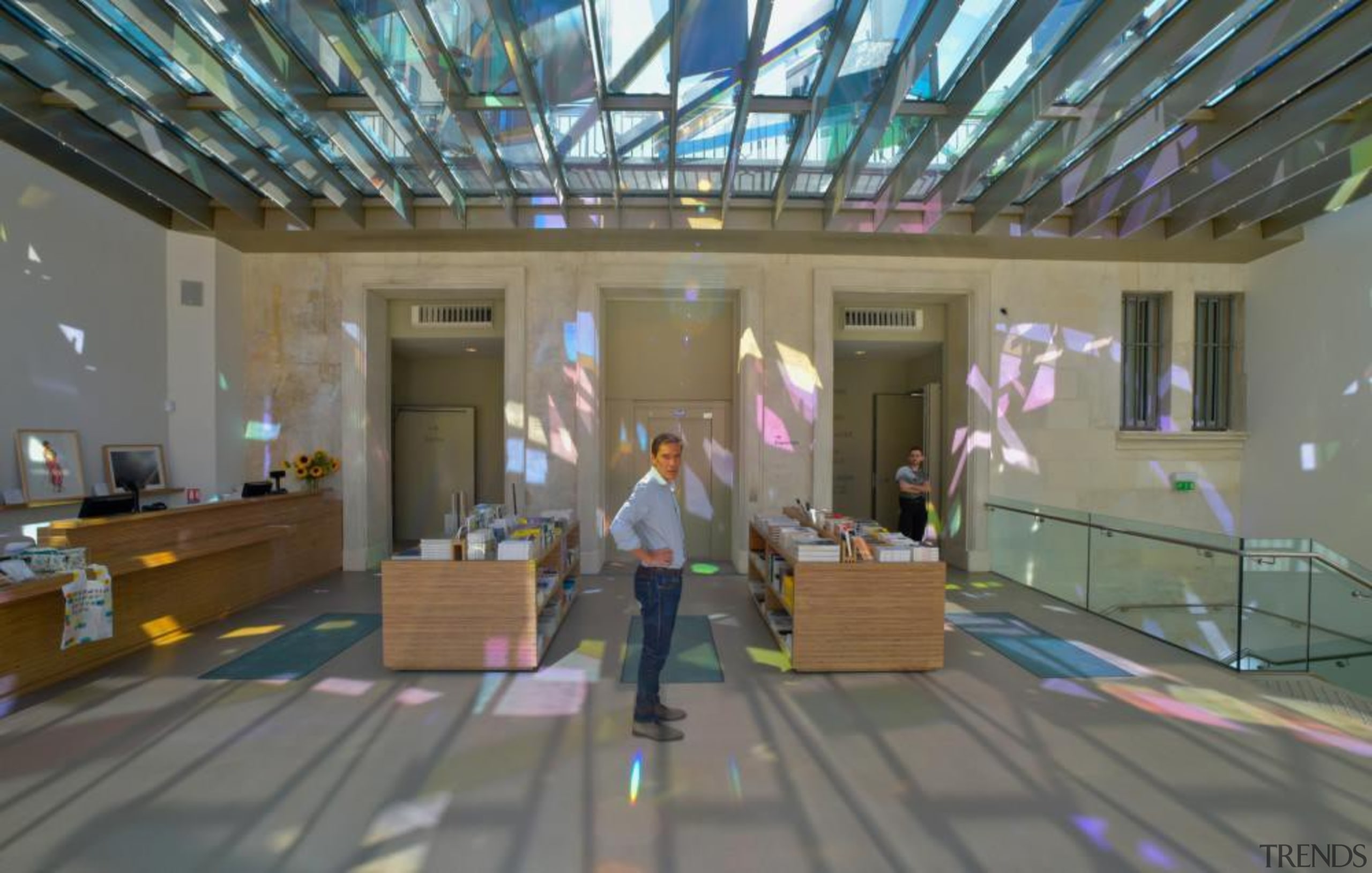 The Vincent Van Gogh Foundation is the result ceiling, daylighting, lobby, gray