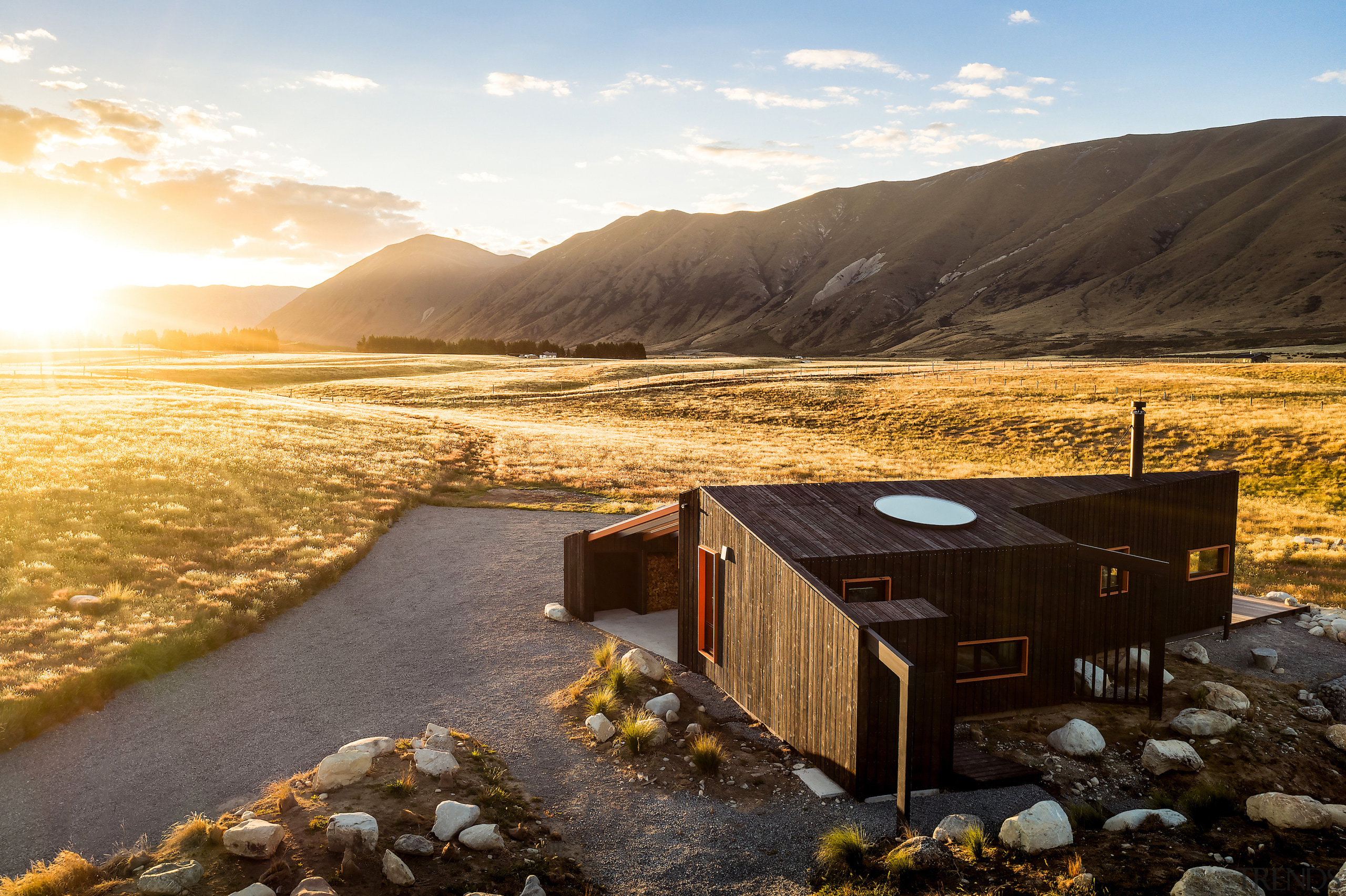 Gently nestled into the tussock grasslands at the 