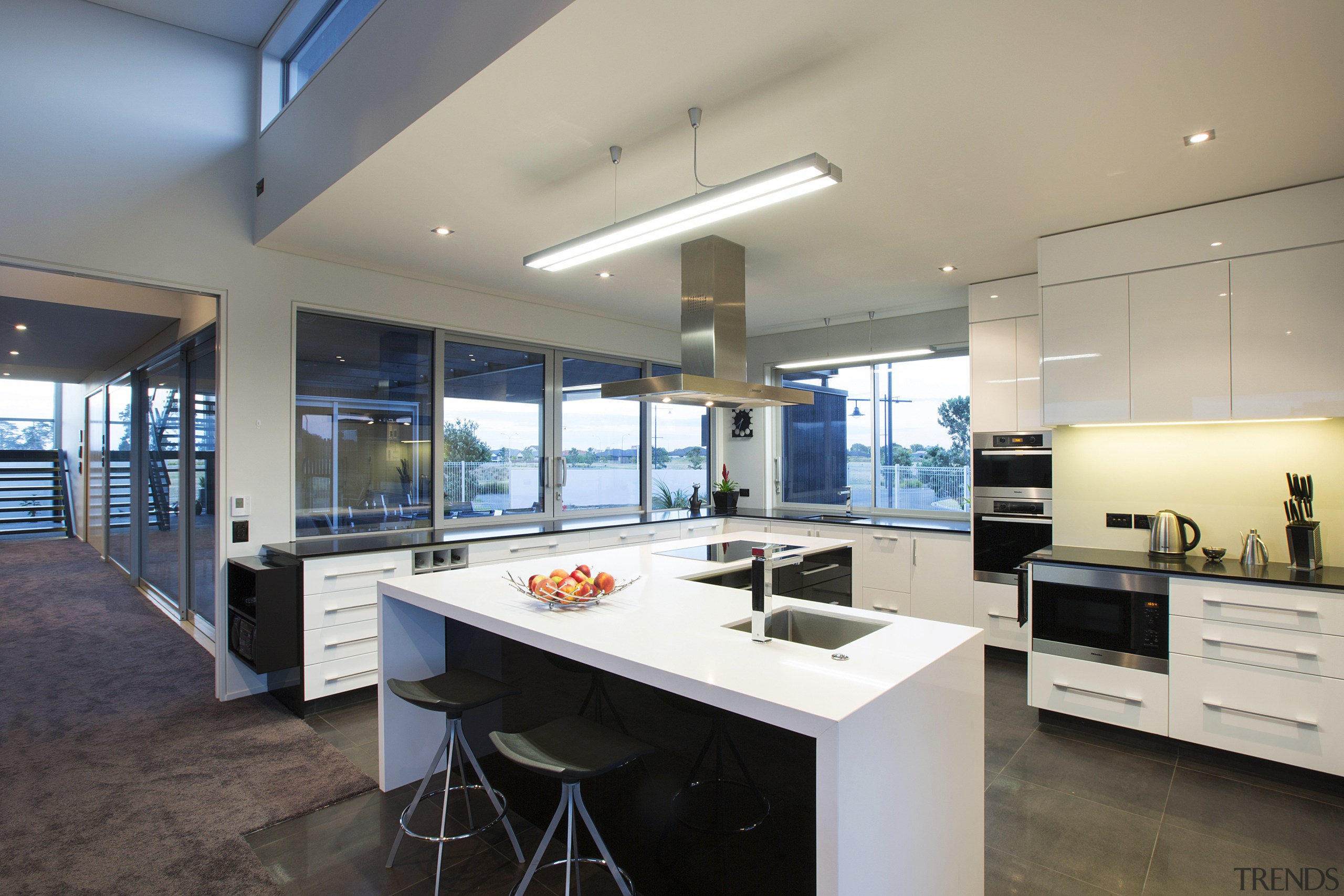 Contemporary home by Coast Papamoa - Contemporary home countertop, interior design, kitchen, real estate, gray