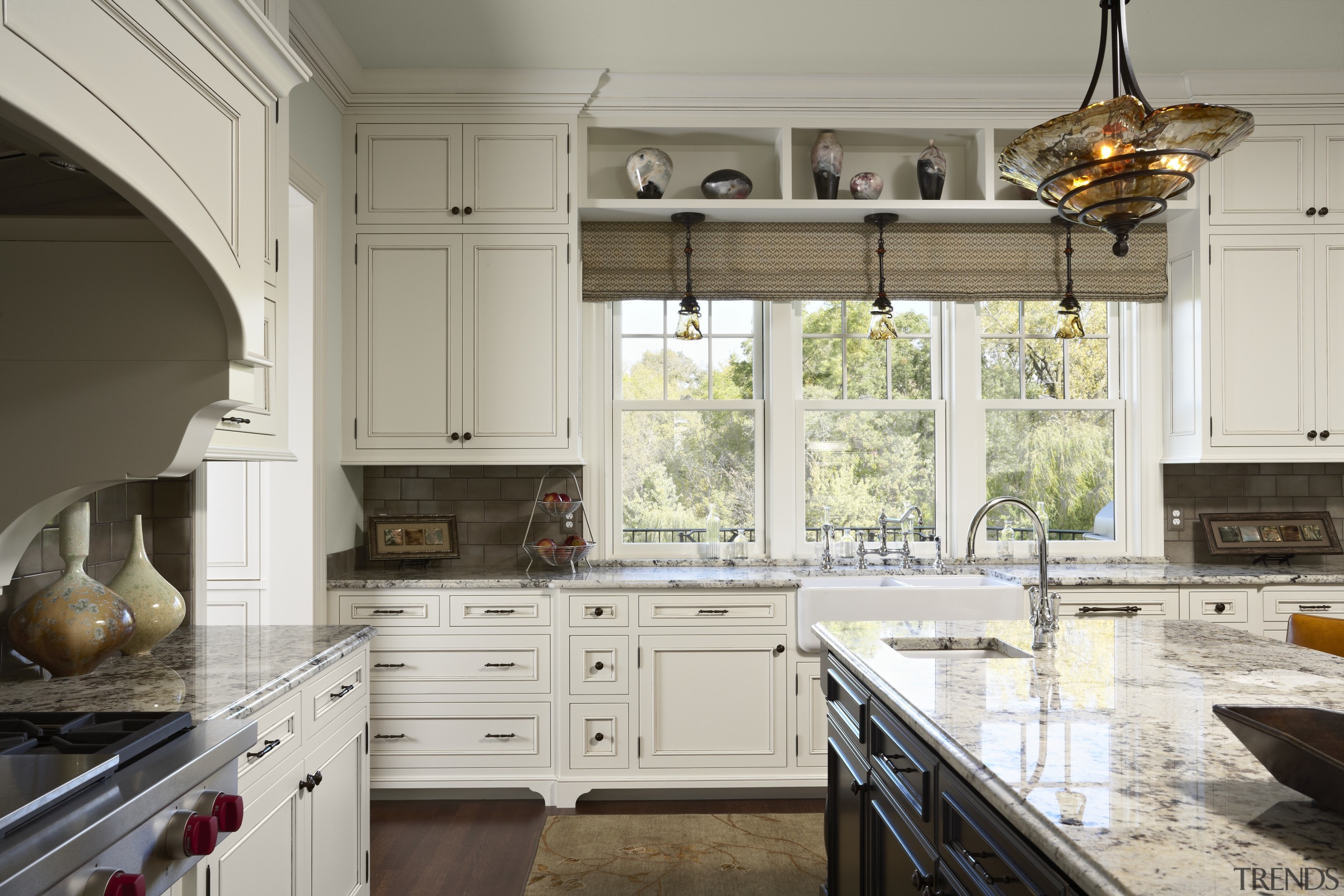 Light and airy traditional kitchen with white walls, cabinetry, countertop, cuisine classique, home, interior design, kitchen, room, window, gray