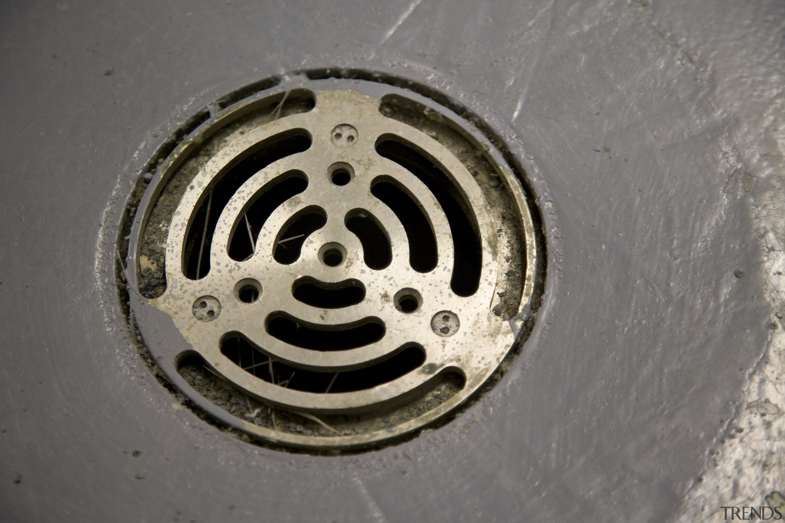 Image of drains supplied by Allproof Industries. Allproof circle, wheel, gray