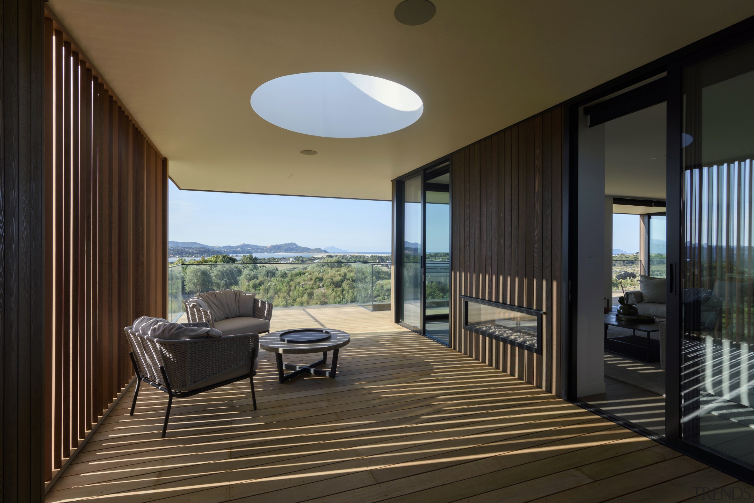 In windy environments, outdoor rooms with walls on 