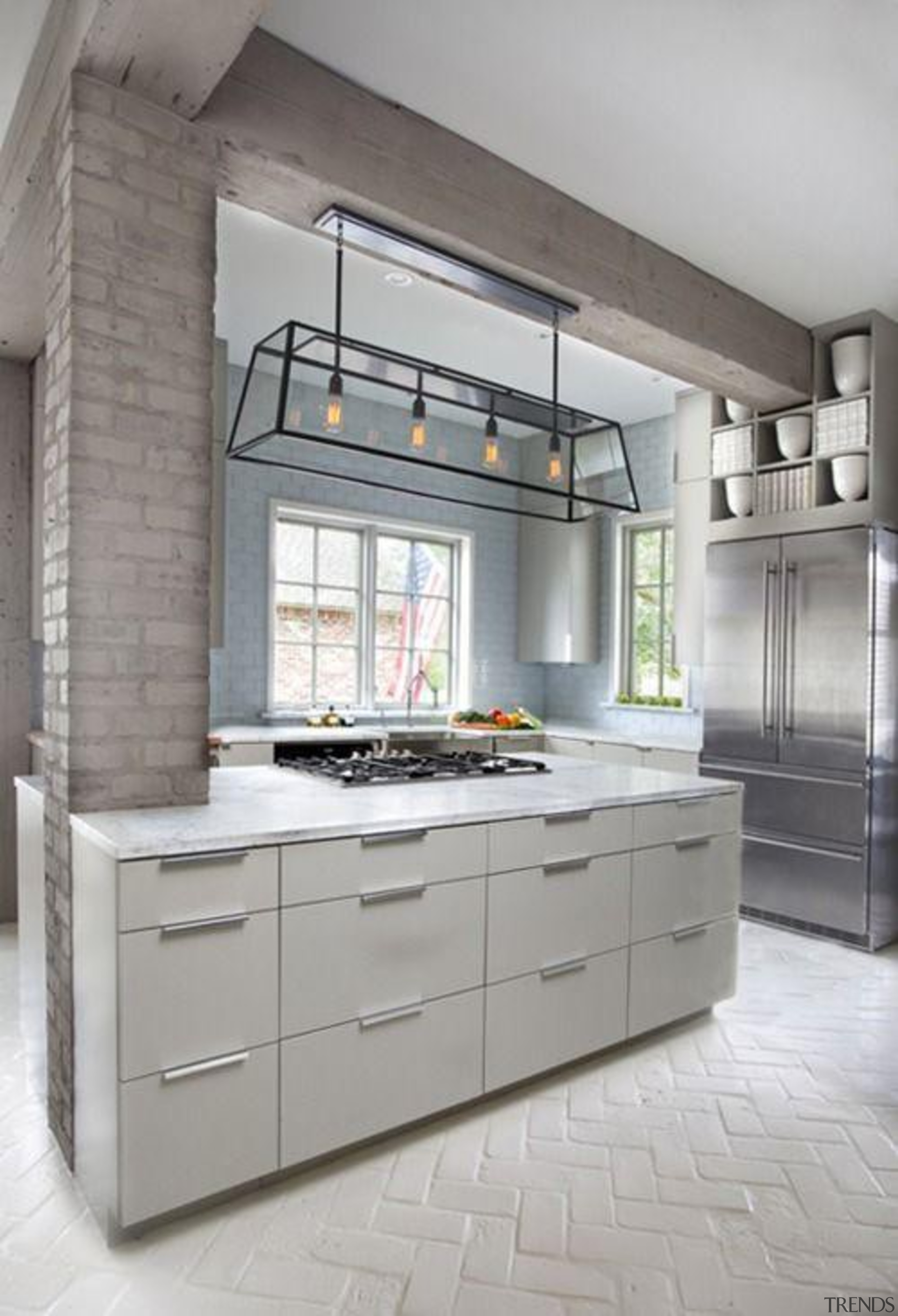 Loosing words to describe this perfection!! Tiles, Steel, cabinetry, countertop, cuisine classique, interior design, kitchen, gray