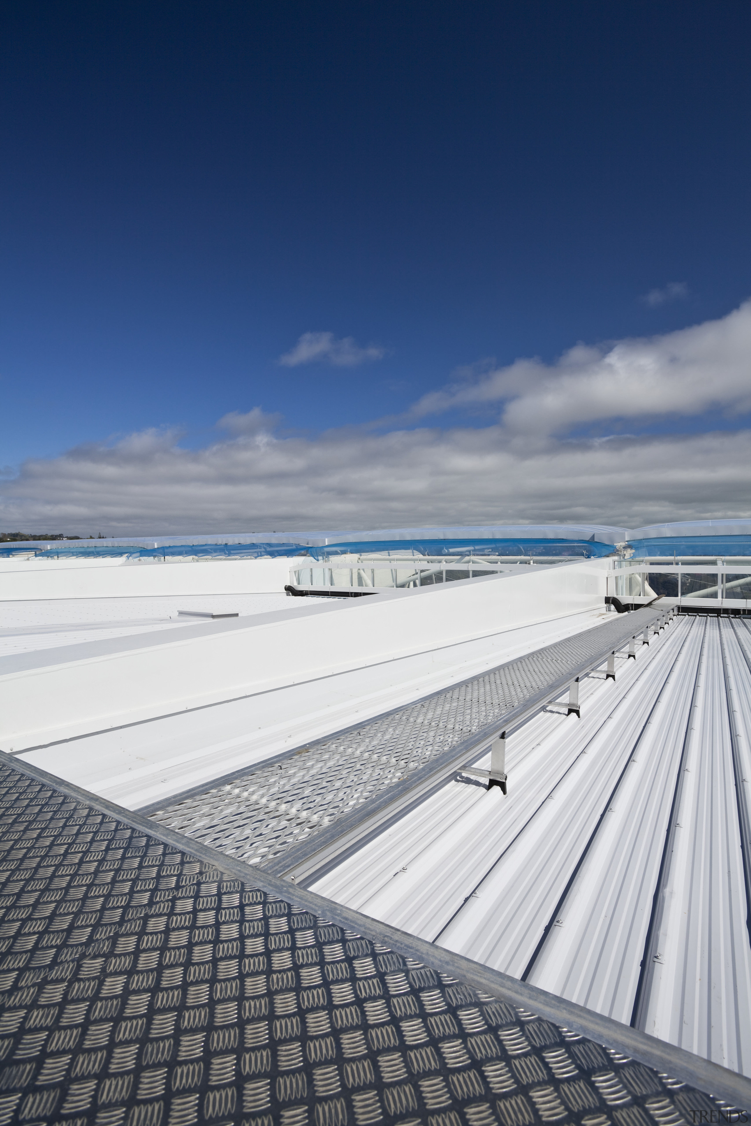 View of the roof of the south stand cloud, coastal and oceanic landforms, daylighting, daytime, fixed link, horizon, line, ocean, pier, roof, sea, sky, vacation, water, gray, blue