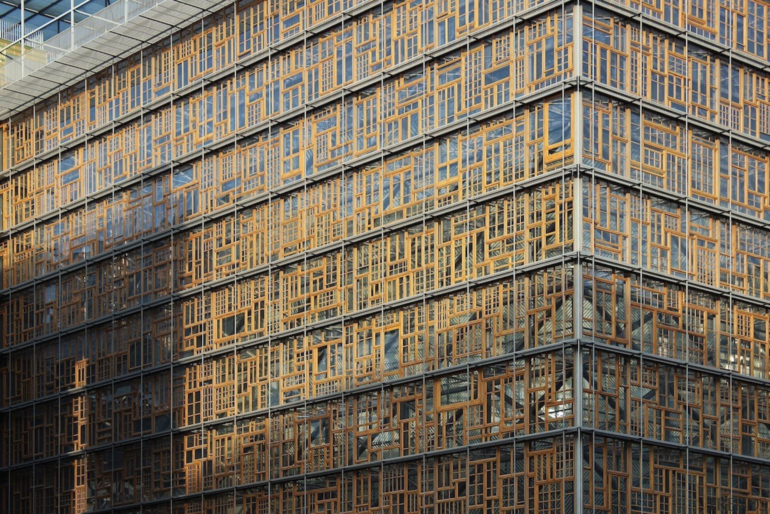 This new headquarters for the European Union Council apartment, architecture, building, city, condominium, daytime, facade, metropolis, metropolitan area, residential area, scaffolding, sky, skyscraper, tower block, urban area, window, gray, black