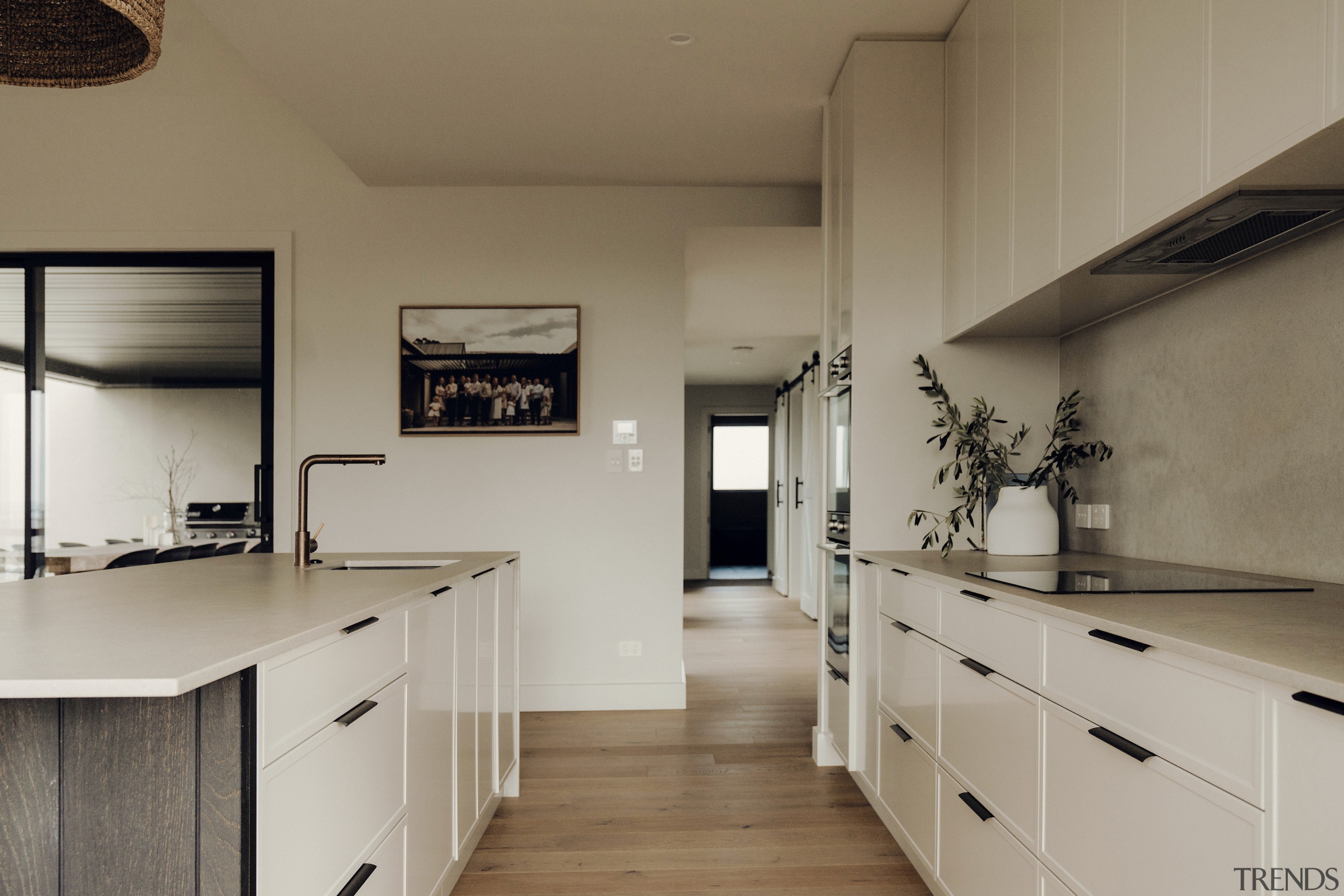 Looking through the kitchen towards the front entrance. 