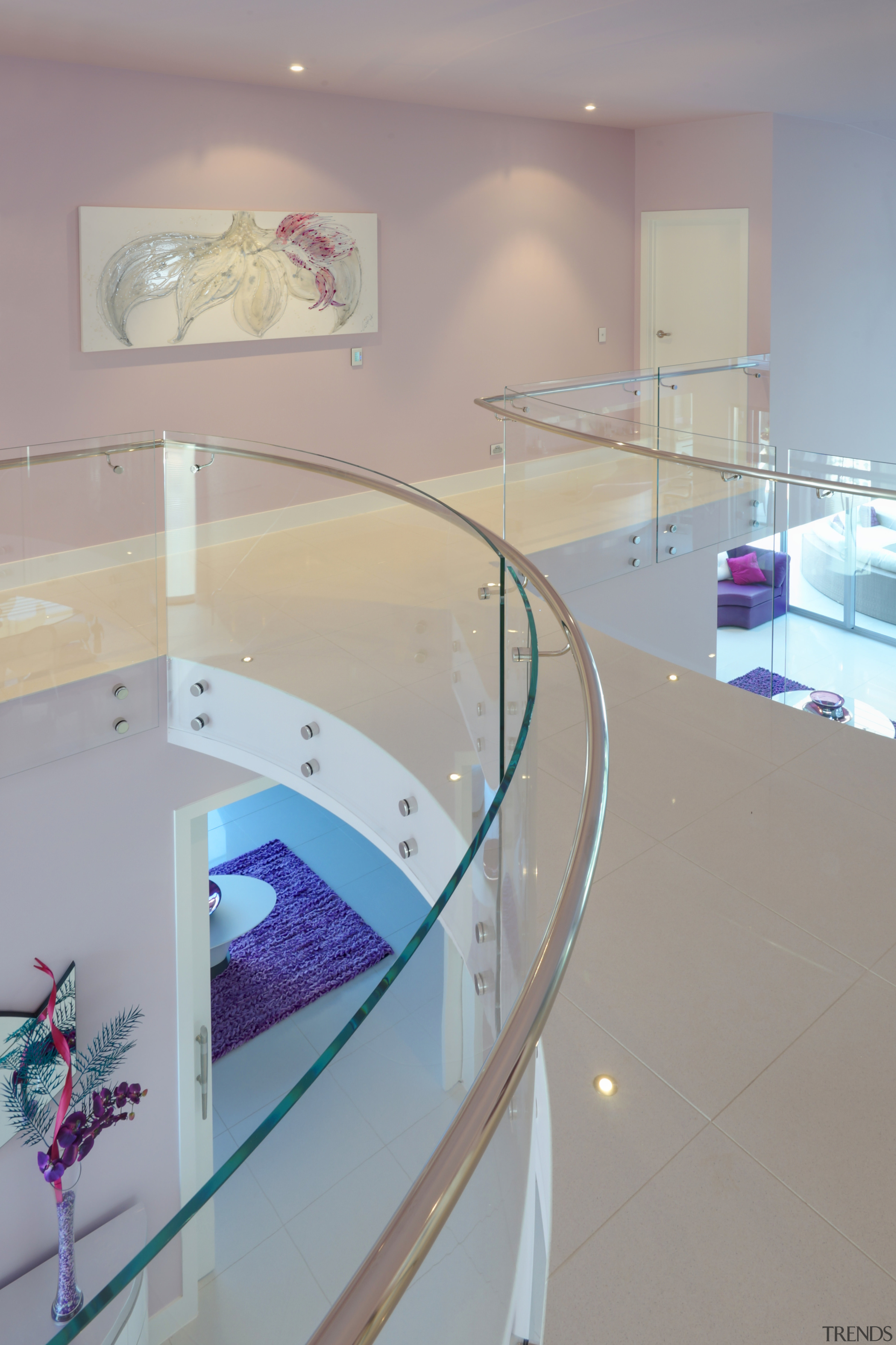 Tempershield® curved toughened glass from Glasshape was specified architecture, ceiling, design, floor, glass, interior design, room, table, gray