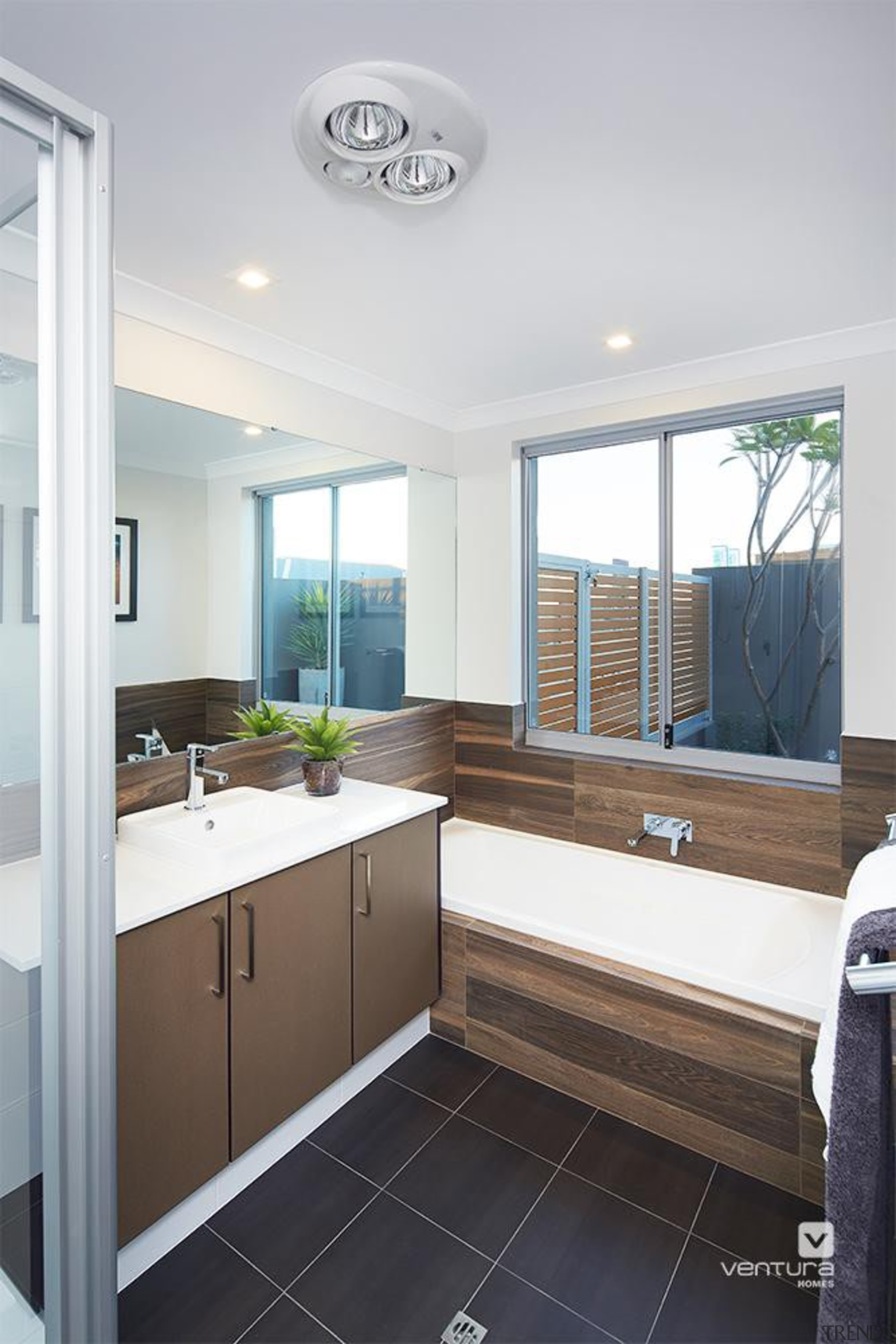 Bathroom design. - The Lexington Two Storey Display bathroom, countertop, daylighting, floor, home, house, interior design, kitchen, real estate, room, sink, window, gray, white