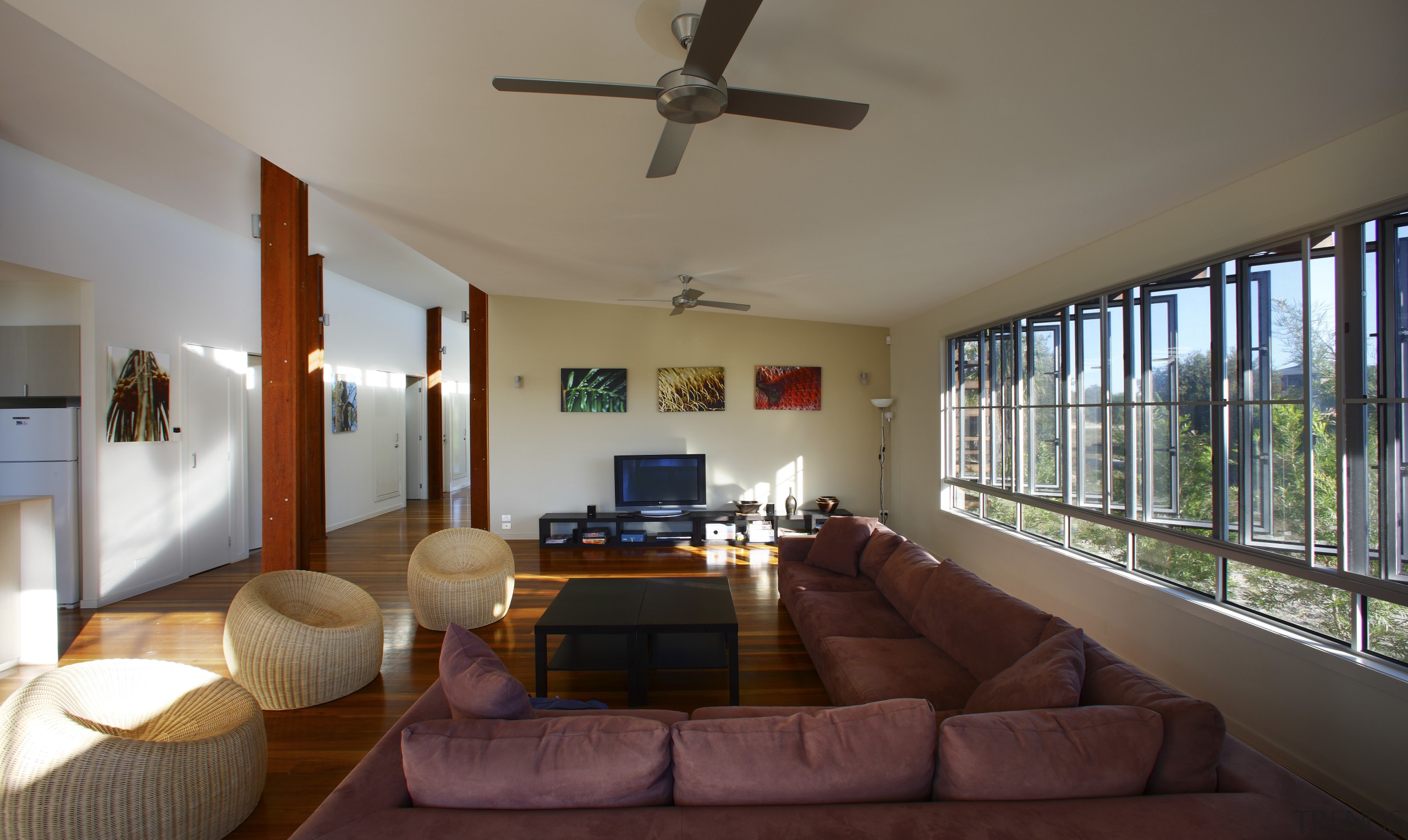 View of the living area with maroon coloured ceiling, estate, interior design, living room, real estate, room, gray