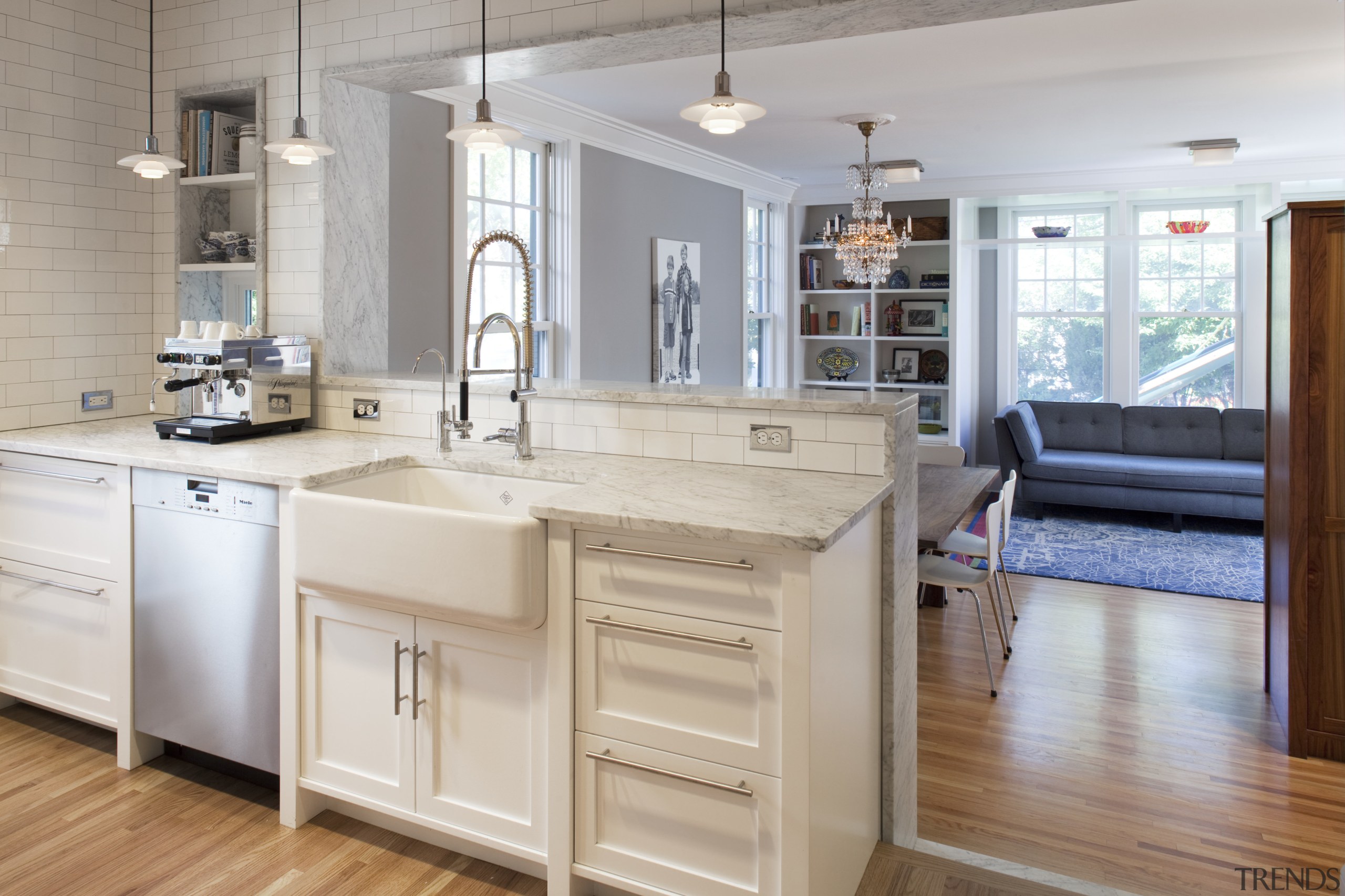 Seen here is a kitchen which was remodelled cabinetry, countertop, cuisine classique, floor, flooring, hardwood, home, interior design, kitchen, real estate, room, wood flooring, gray