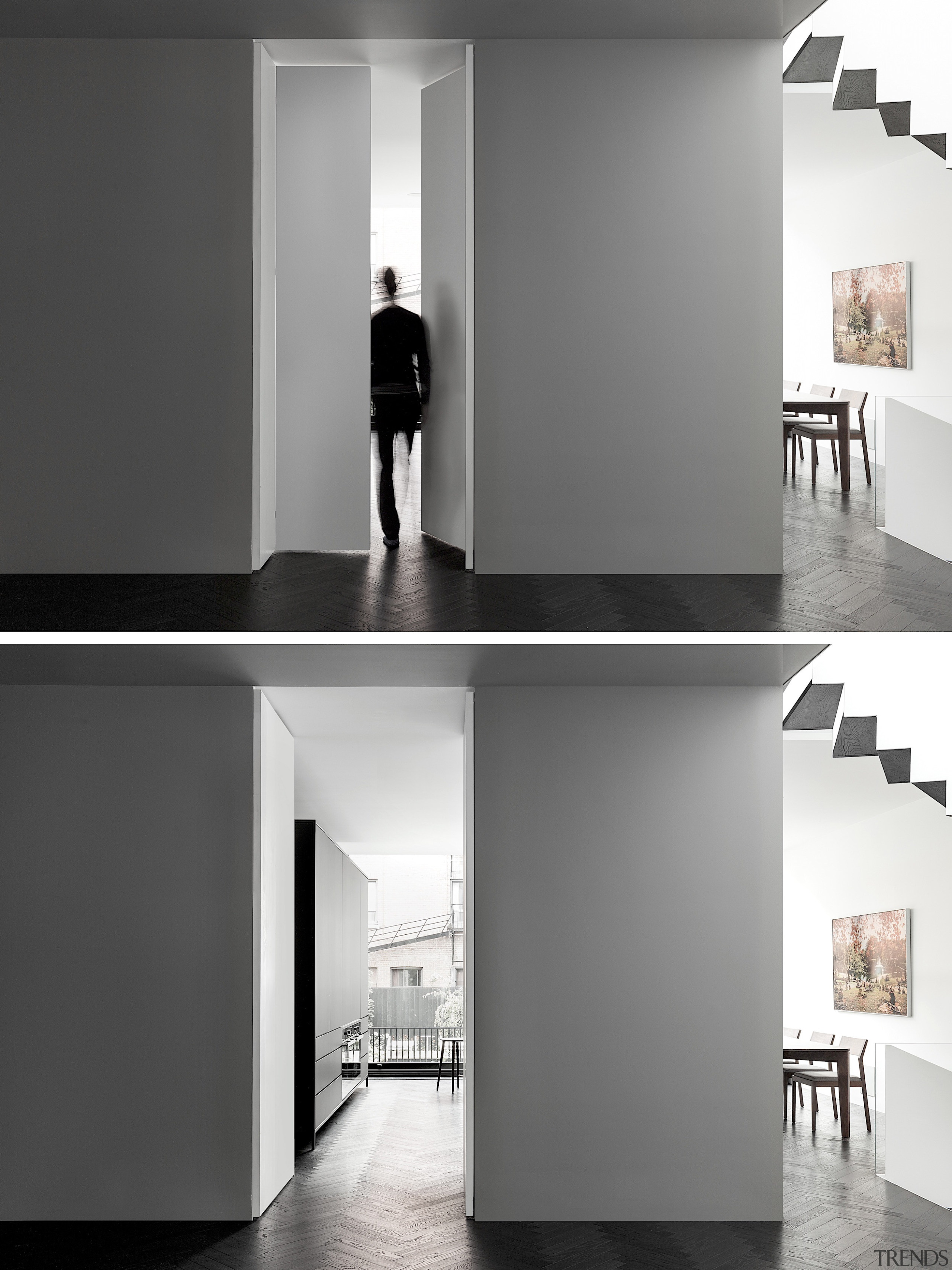 Even these side doors to the kitchen have 