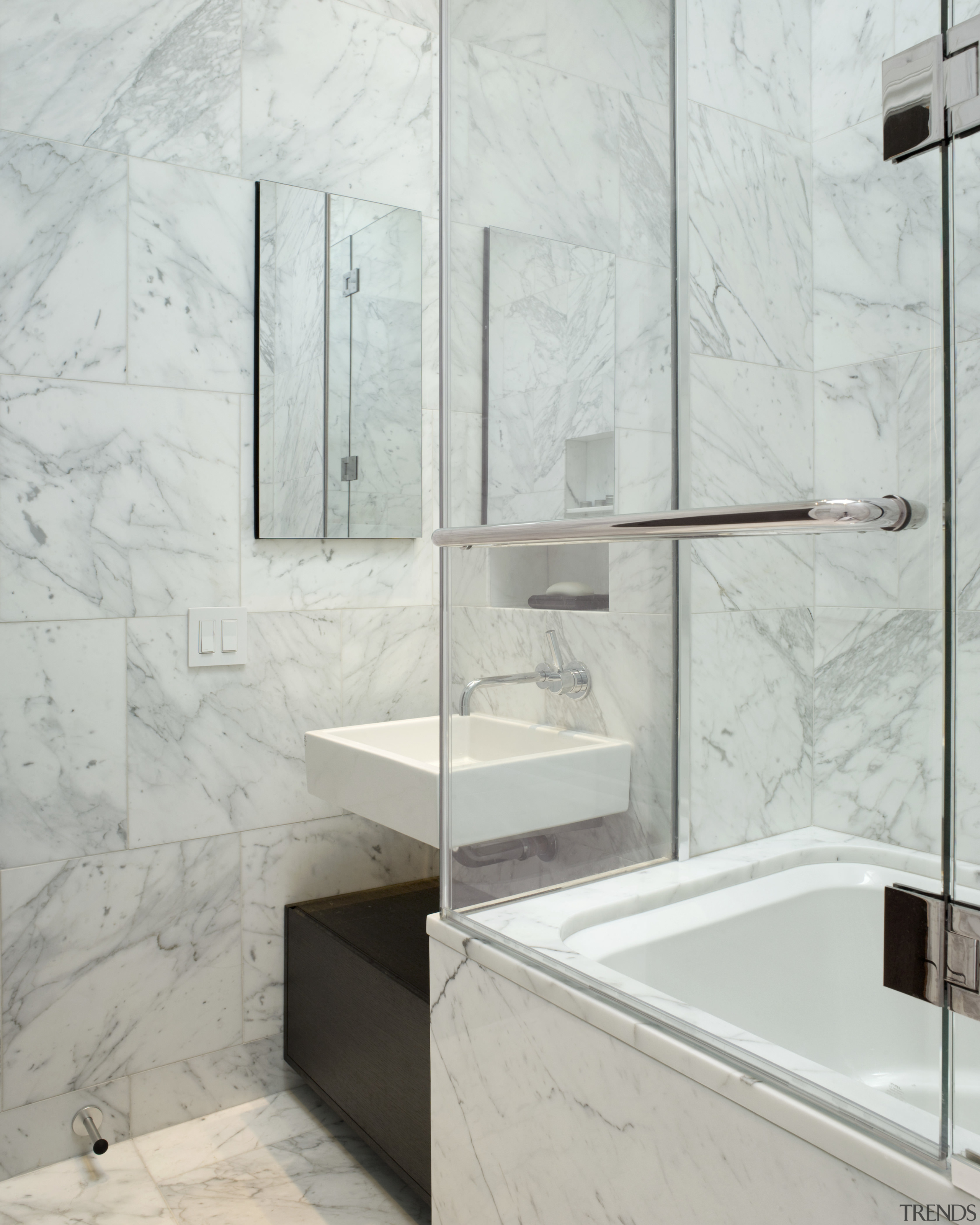 Bathroom view of a Victorian residence has retained bathroom, bathroom accessory, bathroom cabinet, floor, glass, interior design, plumbing fixture, product design, tap, tile, wall, white, gray