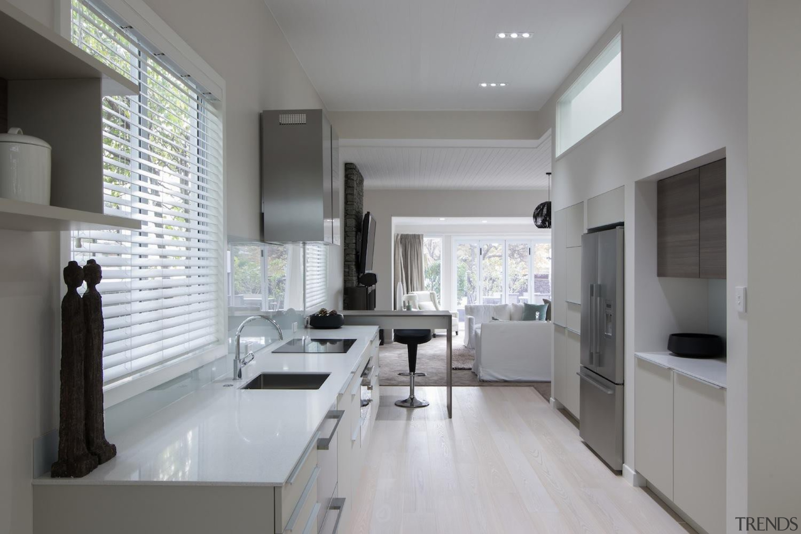 Light, bright and inviting with comfortable kitchen - countertop, floor, interior design, kitchen, room, gray