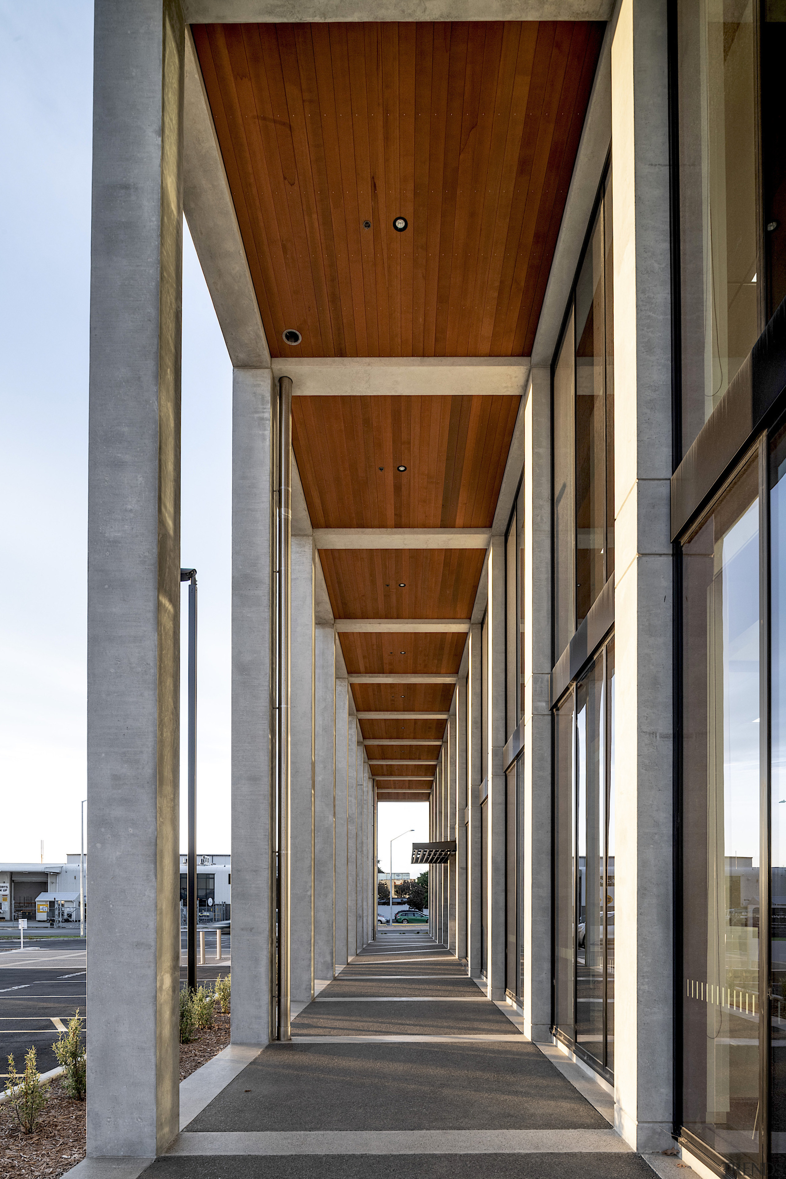 Natural cedar soffits add a natural feel to 