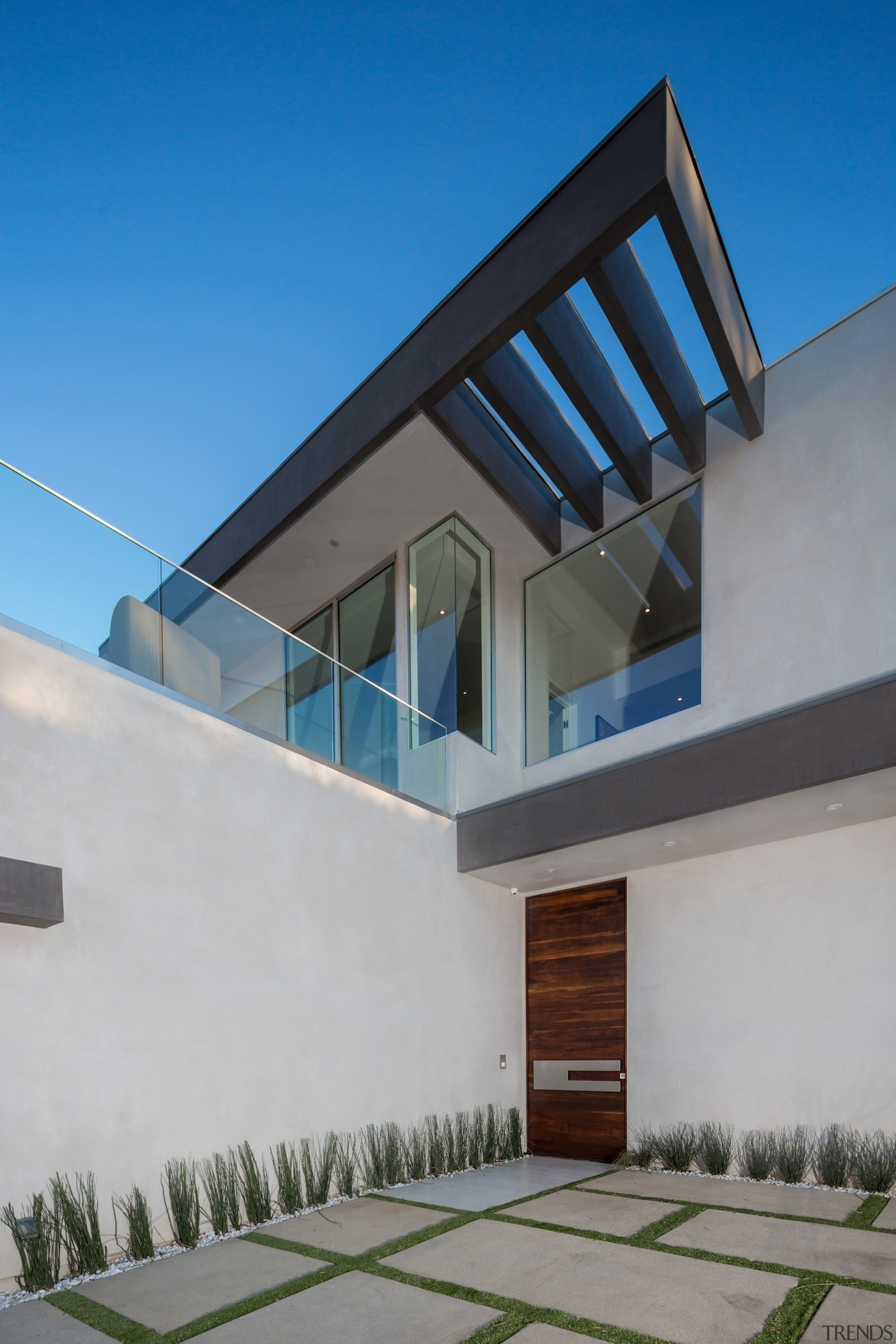 These beams shelter this window - These beams architecture, building, commercial building, corporate headquarters, daylighting, daytime, elevation, estate, facade, home, house, property, real estate, residential area, sky, window, gray