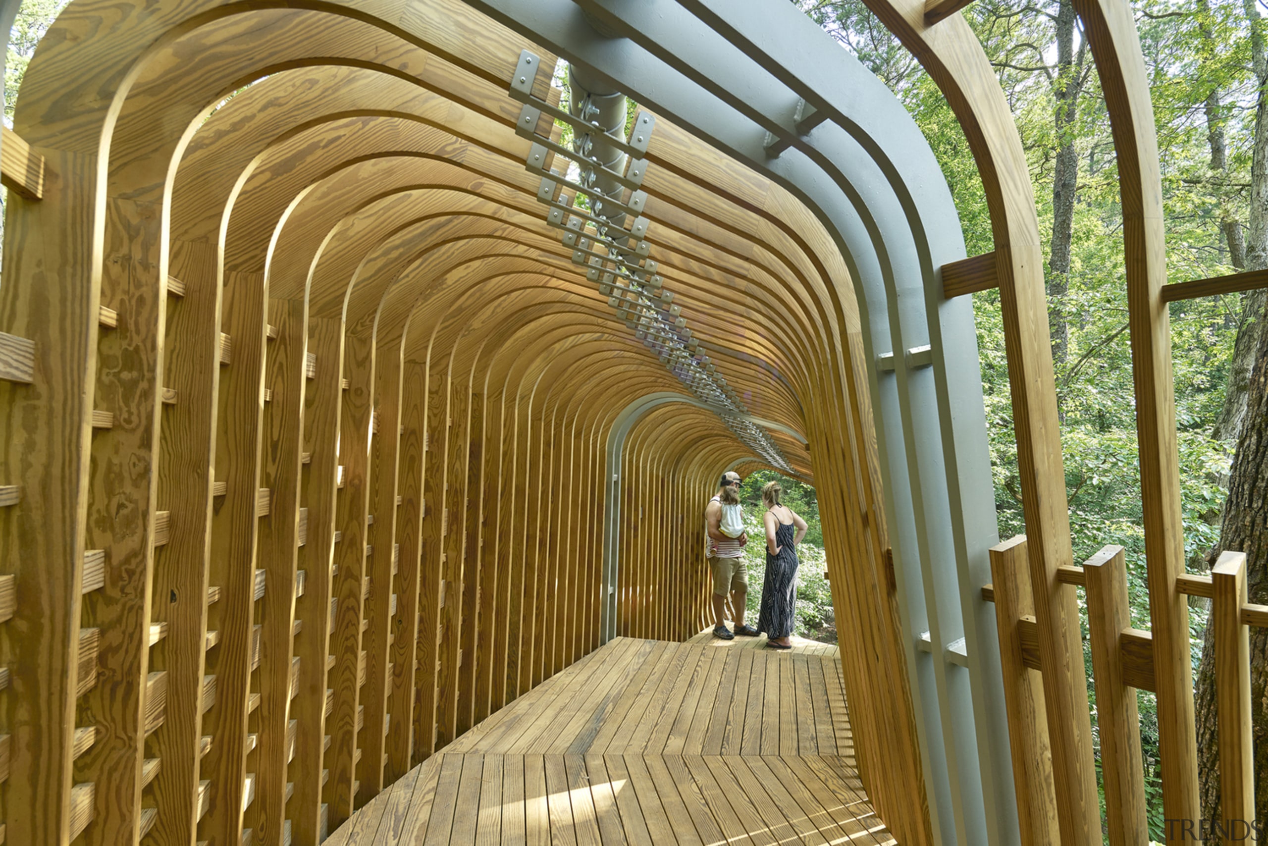 The 113 fins comprising the thermalized Arkansas-sourced Southern arch, architecture, building, brown