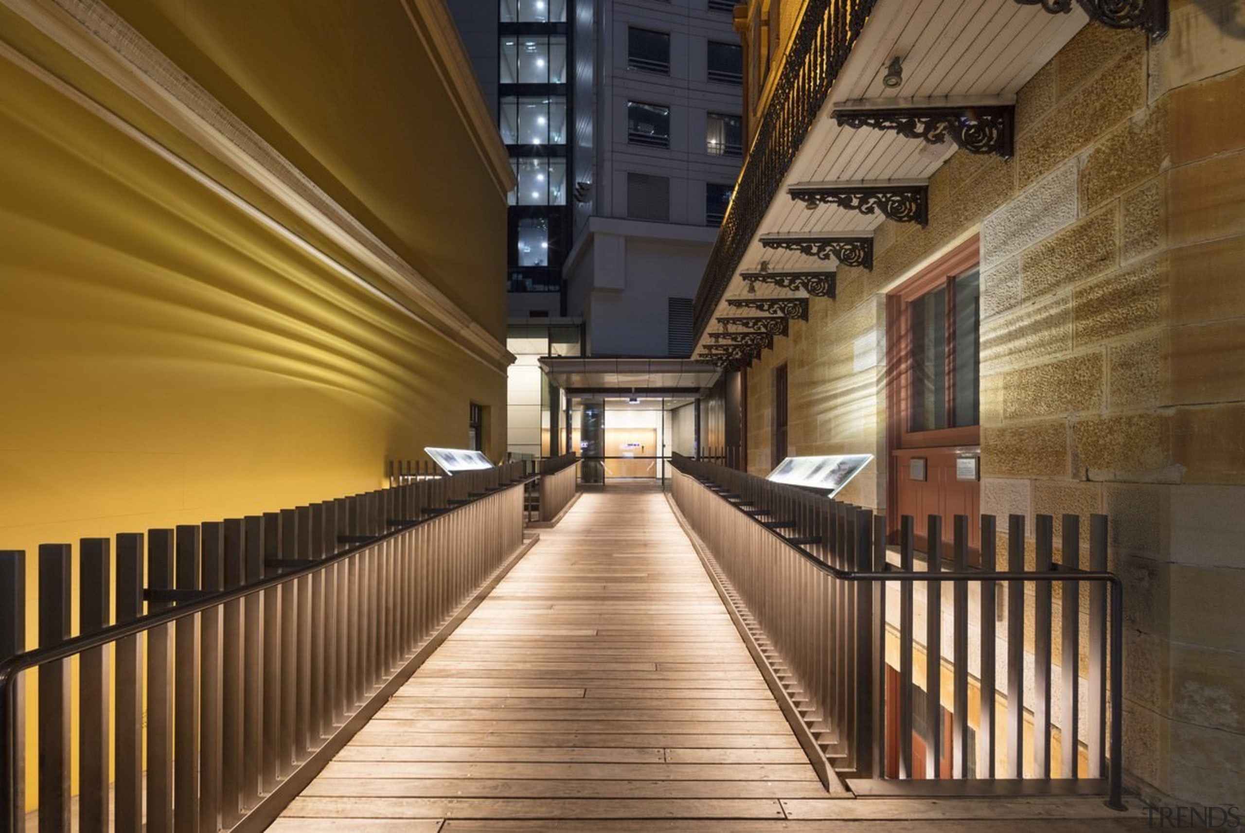 161 Sussex St – Cox Architecture - 161 architecture, building, ceiling, lobby, stairs, brown