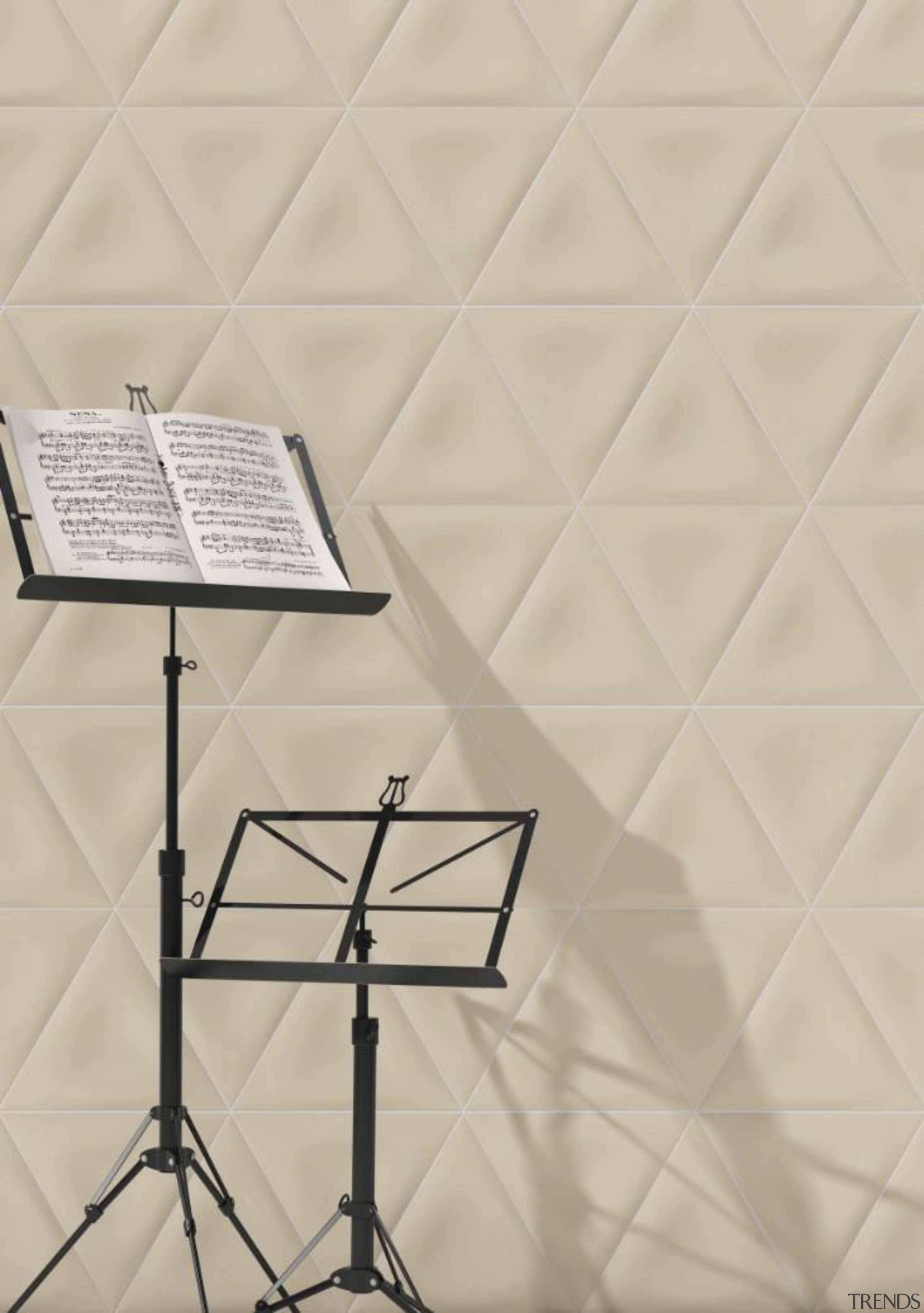 Elvida Beige - triangular tiles 320x270mm - Elvida design, floor, line, pattern, product design, wall, gray