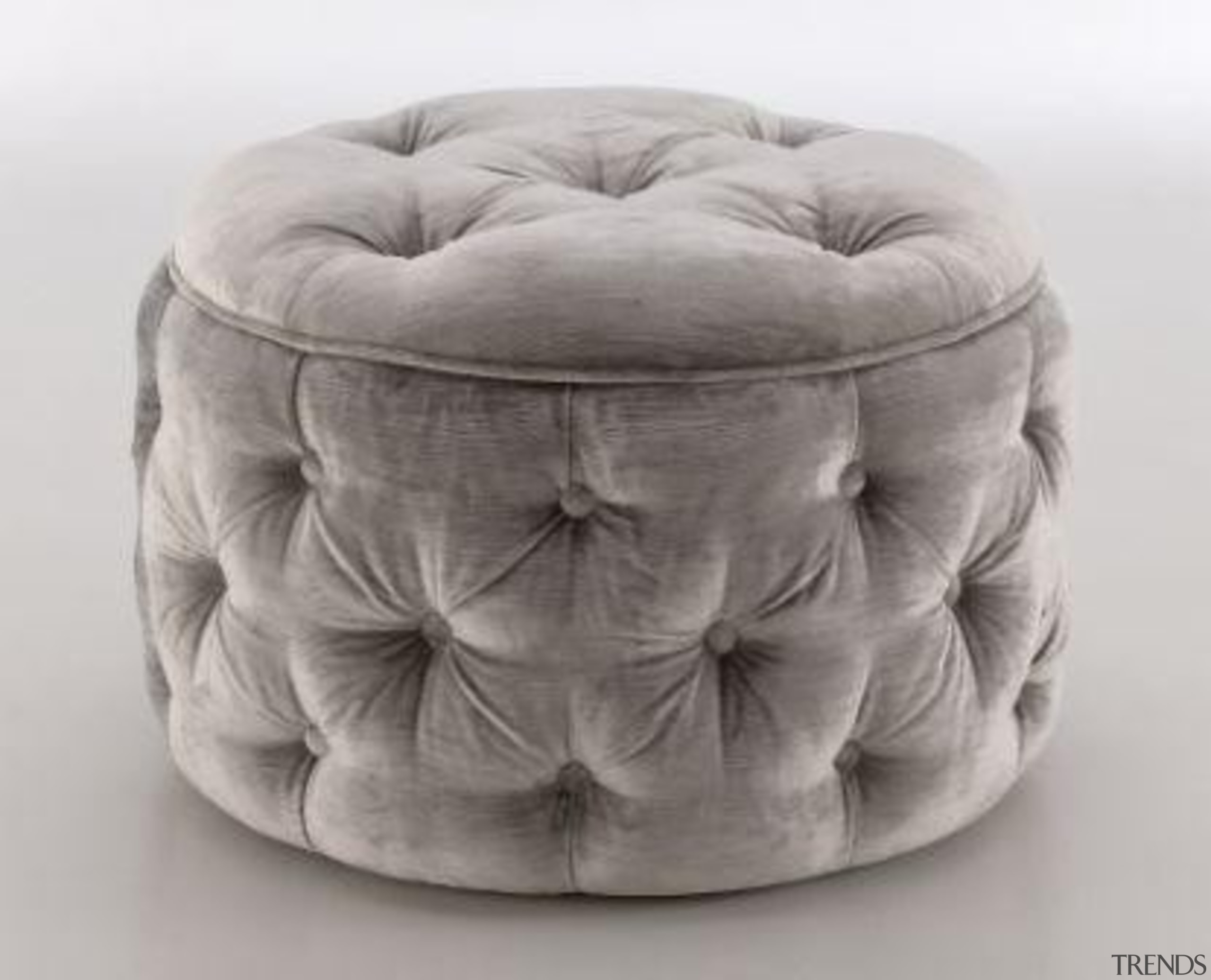 Deep buttoned ottoman - Deep buttoned ottoman - furniture, gray