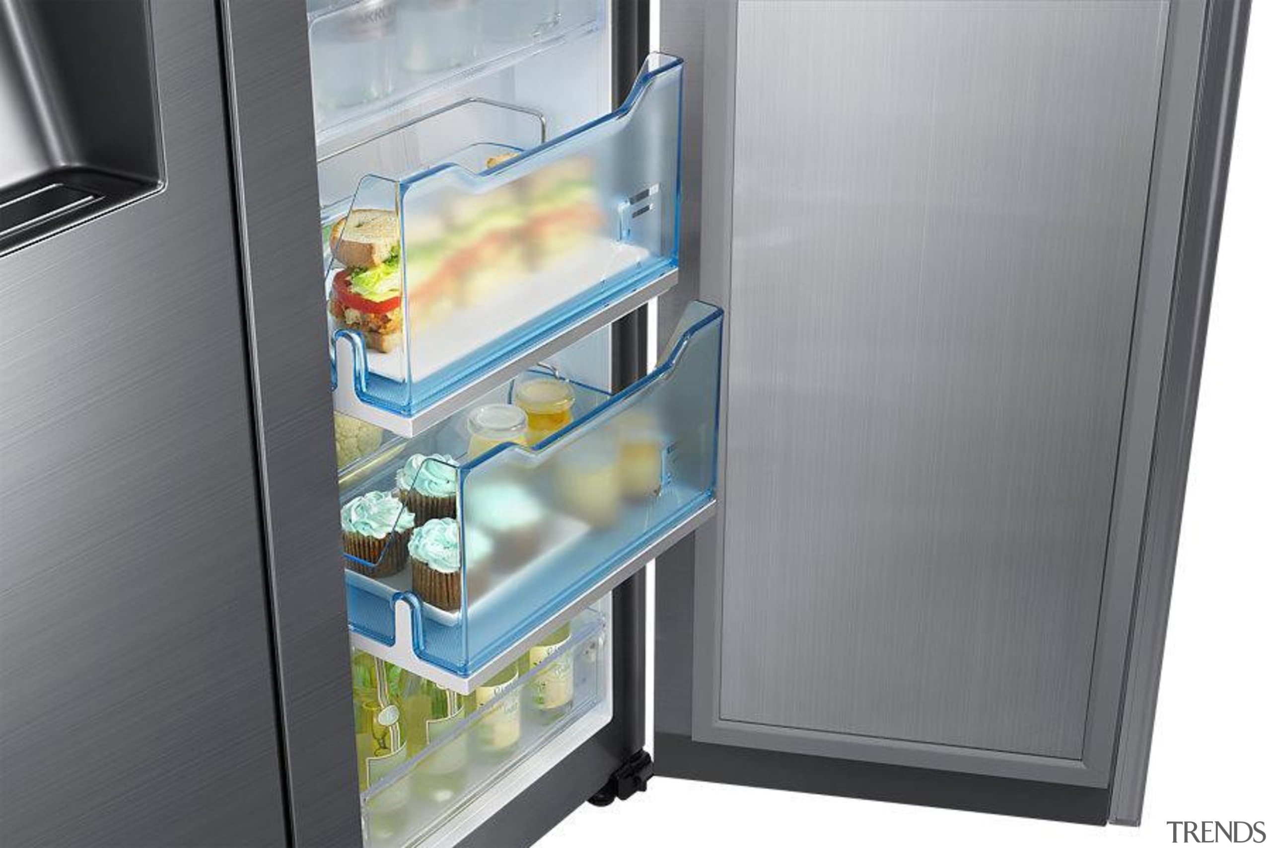 Refrigerator – Side By Side – SRS636SCLS Organize home appliance, kitchen appliance, major appliance, product, product design, refrigerator, gray