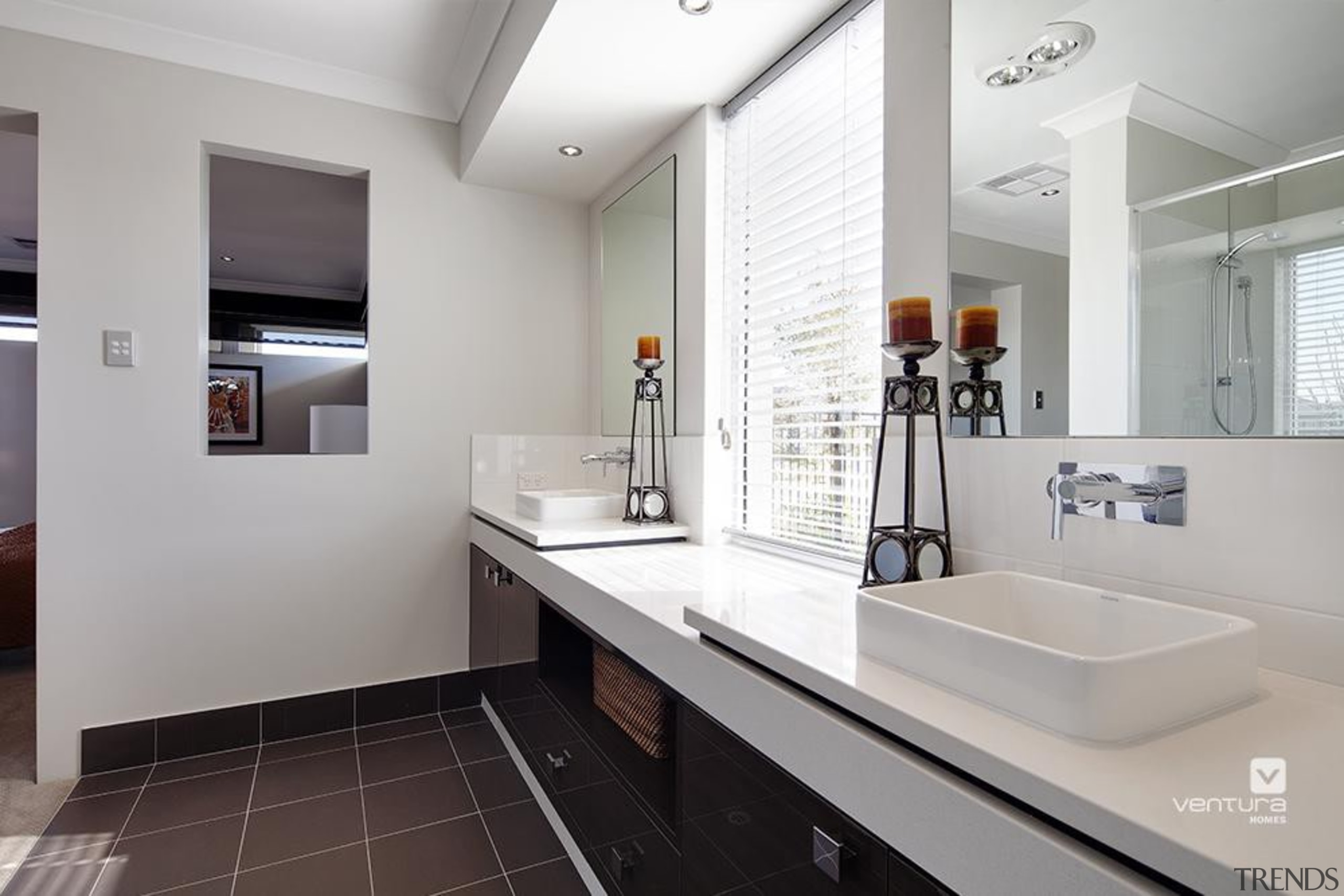 Ensuite design. - The Prodigy Display Home - architecture, bathroom, interior design, real estate, room, sink, gray