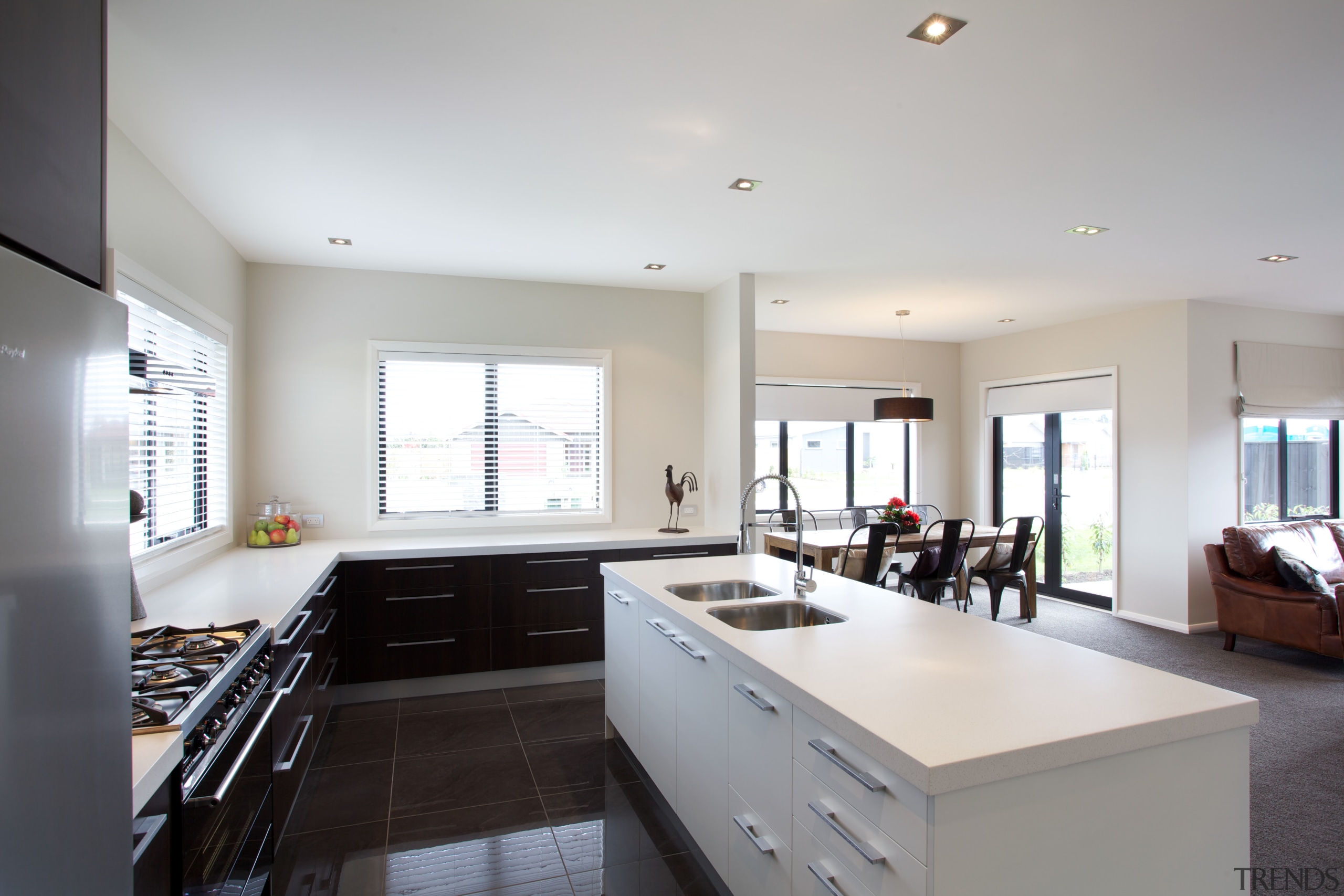 Everything about the Abel Tasmans layout is conducive countertop, interior design, kitchen, real estate, room, gray