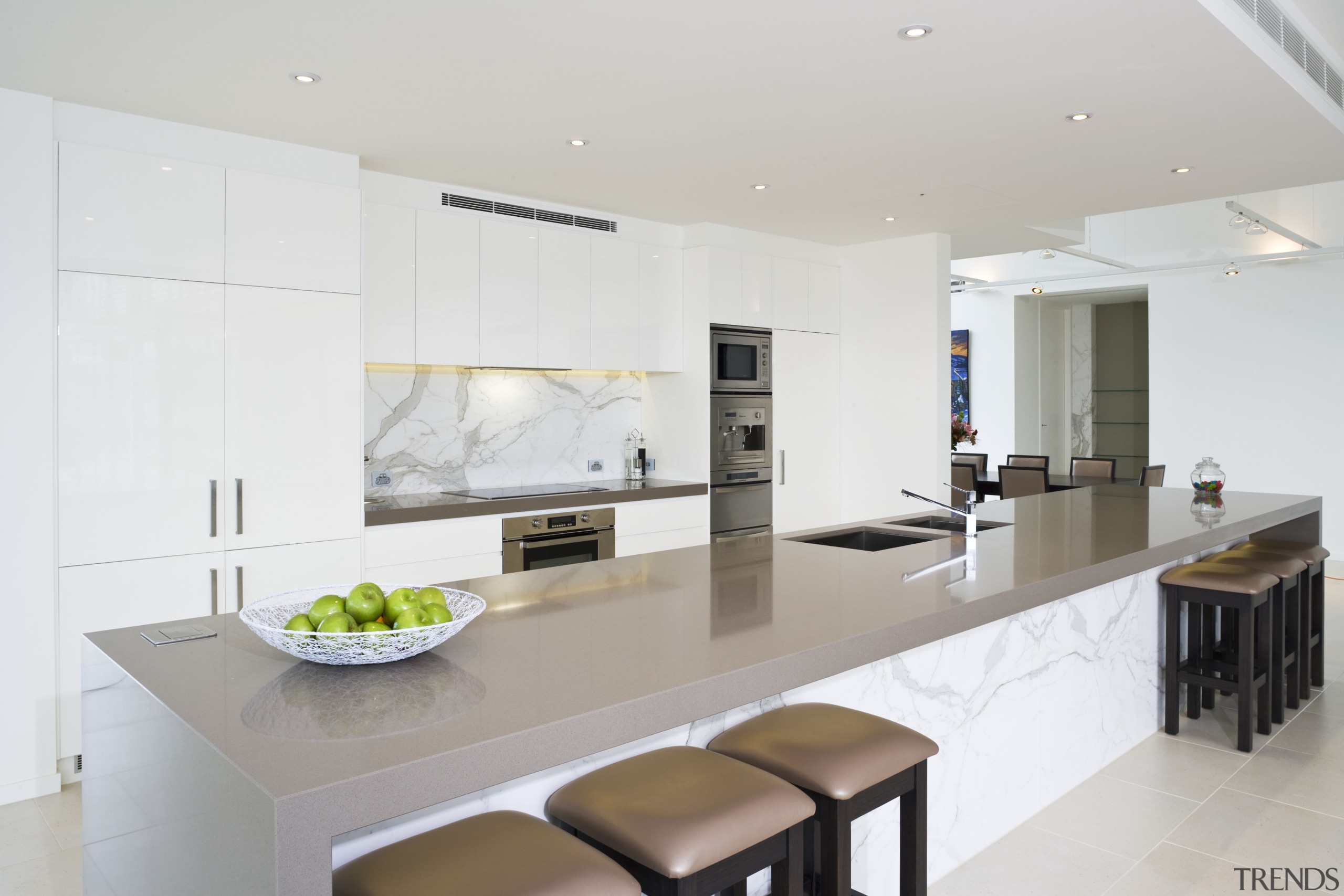 Image of the kitchen which feature a built countertop, cuisine classique, interior design, interior designer, kitchen, property, real estate, room, gray, white