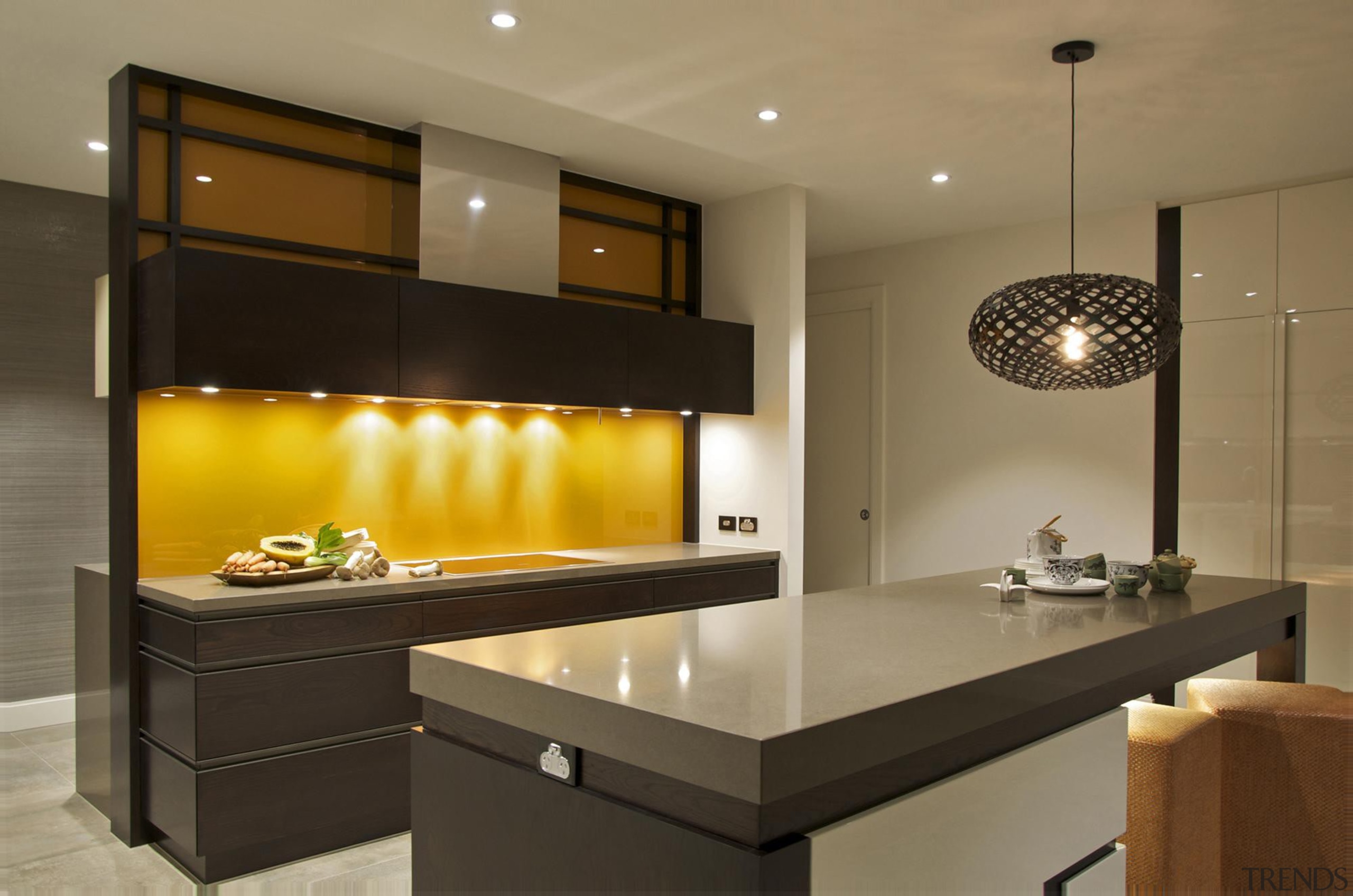 JAG KitchensThis kitchen also won the Housing Industry cabinetry, countertop, cuisine classique, interior design, kitchen, lighting, under cabinet lighting, brown