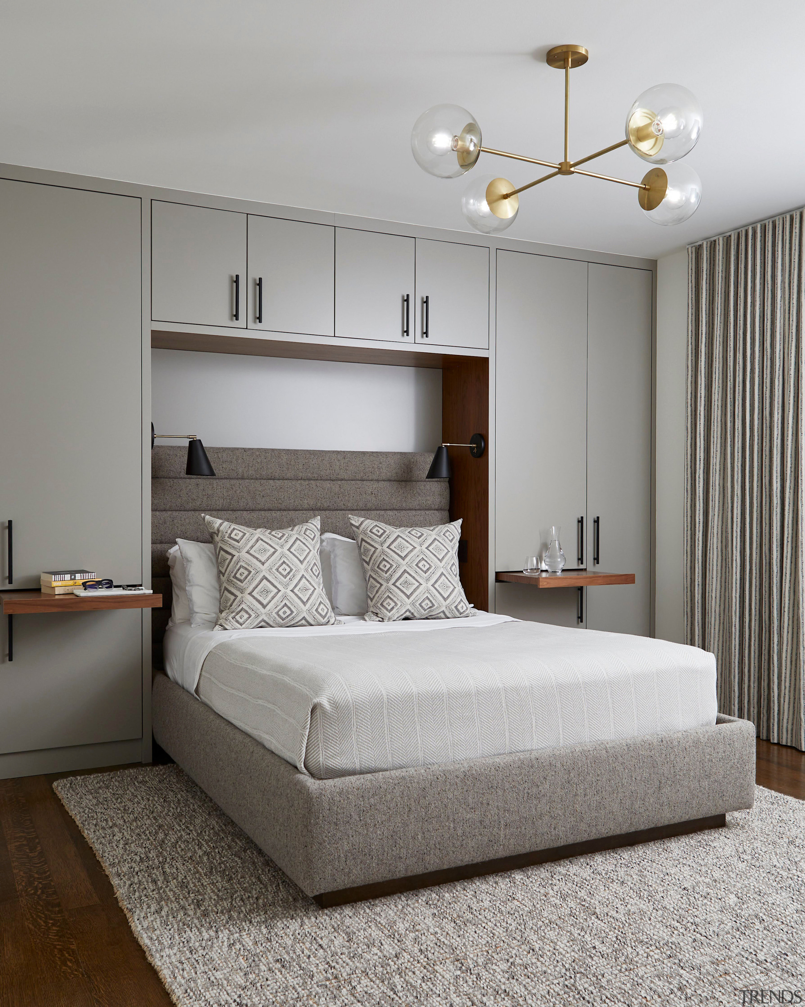 One of the three bedrooms on the second 