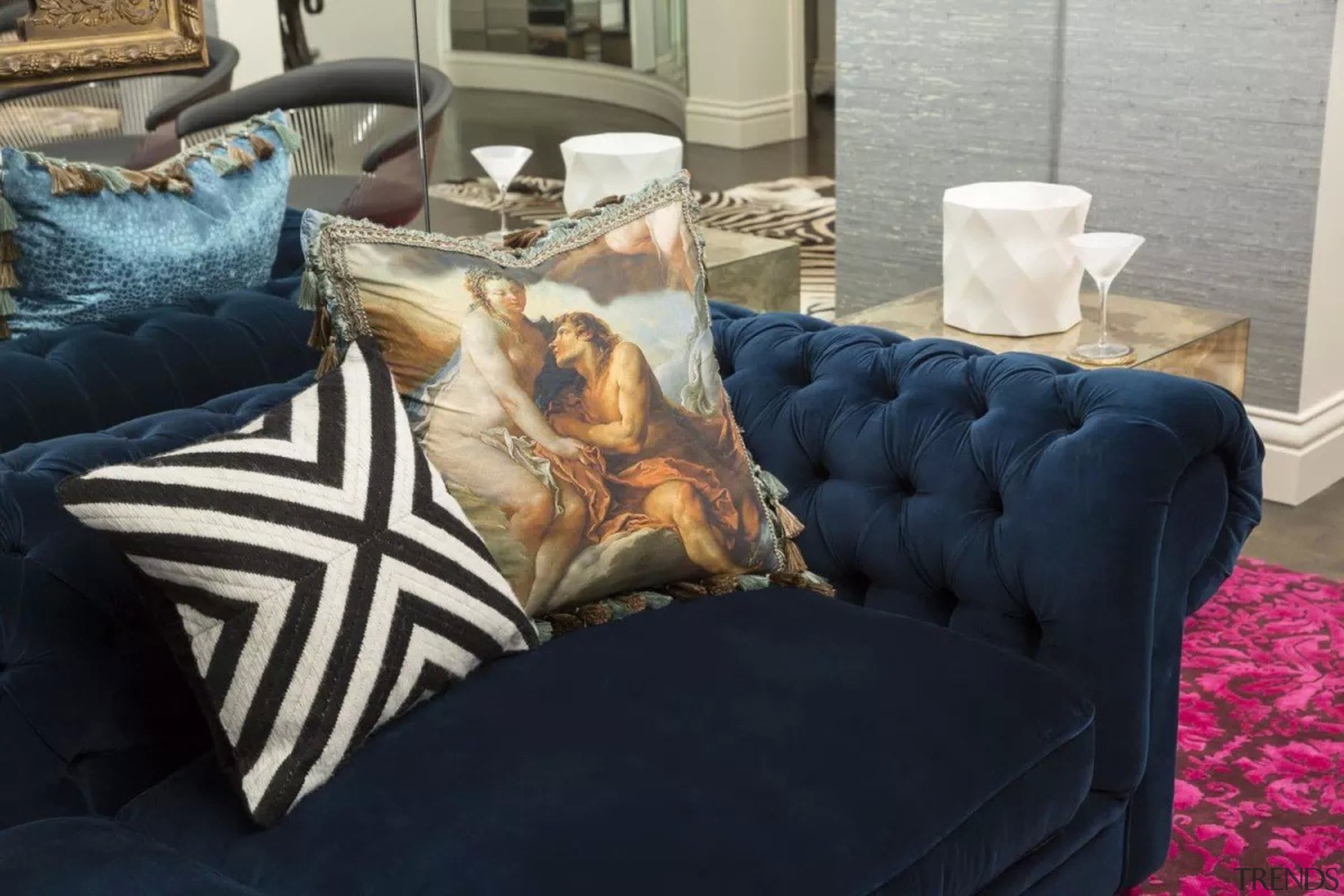 French classic-style residence by Massimo Interiors bed, chair, couch, cushion, flooring, furniture, home, interior design, living room, room, table, textile, black, gray