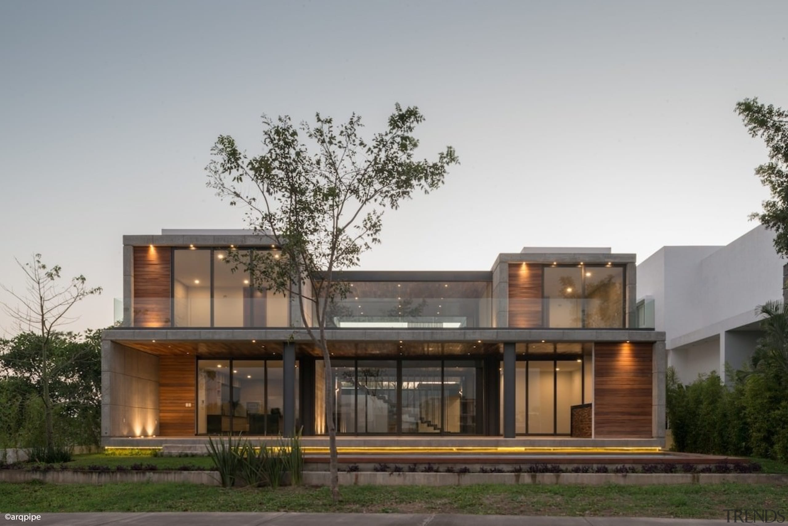 Colima home/Di Frenna Arquitectos - Colima home/Di Frenna architecture, building, elevation, facade, home, house, real estate, residential area, gray