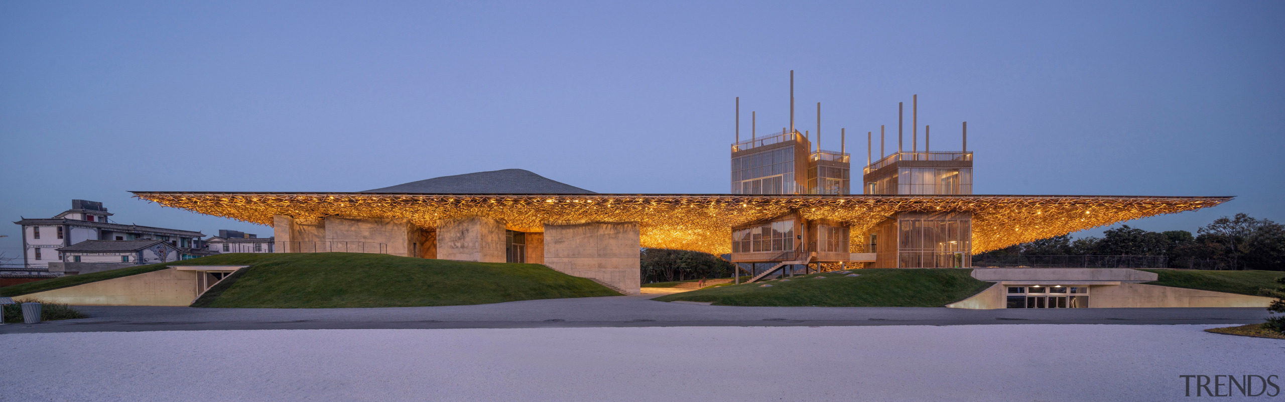 West elevation. - As the mountains shelter the 