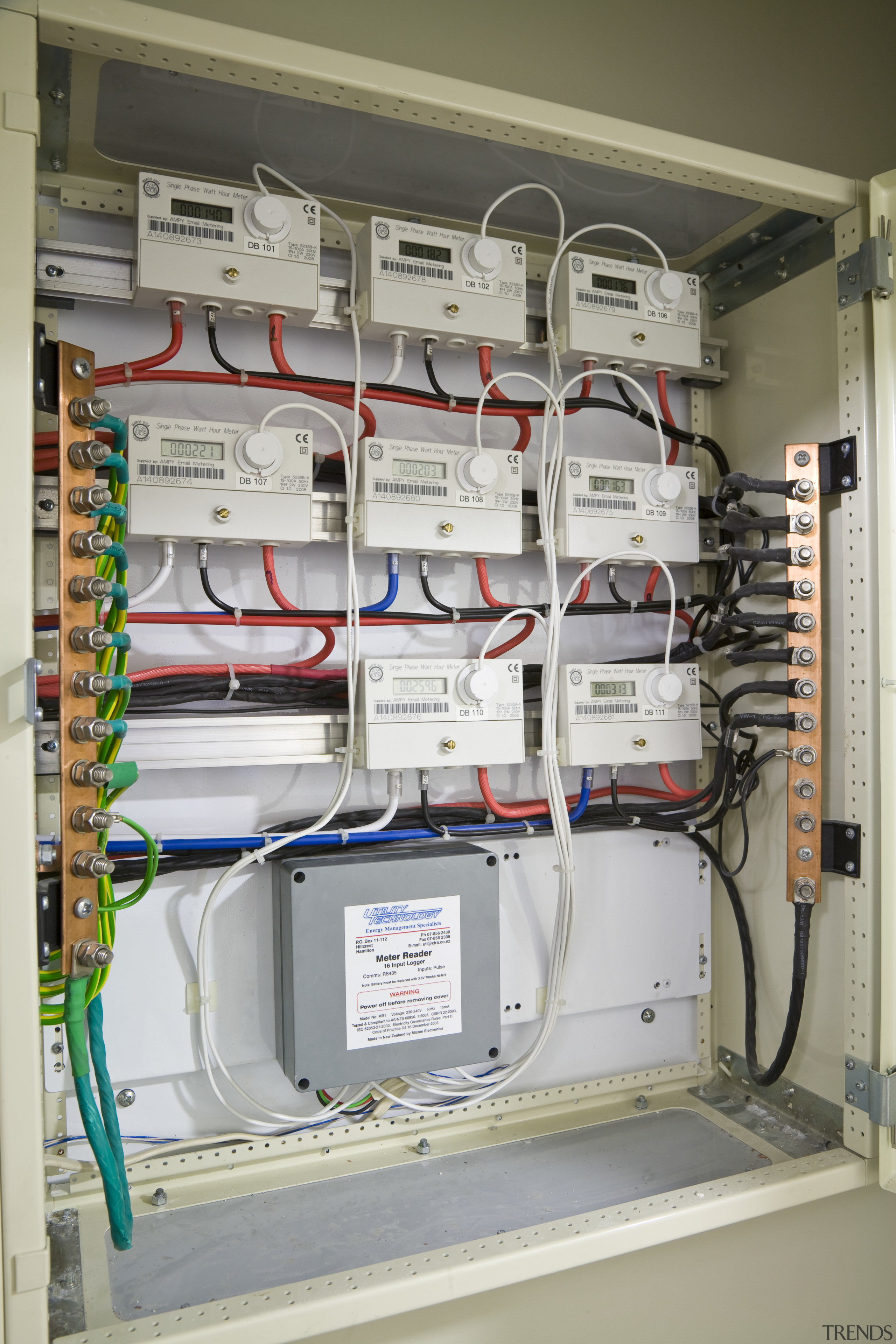 View of the electrical systems installed by NME cable management, computer network, electrical supply, electrical wiring, electronic engineering, electronics, system, technology, gray