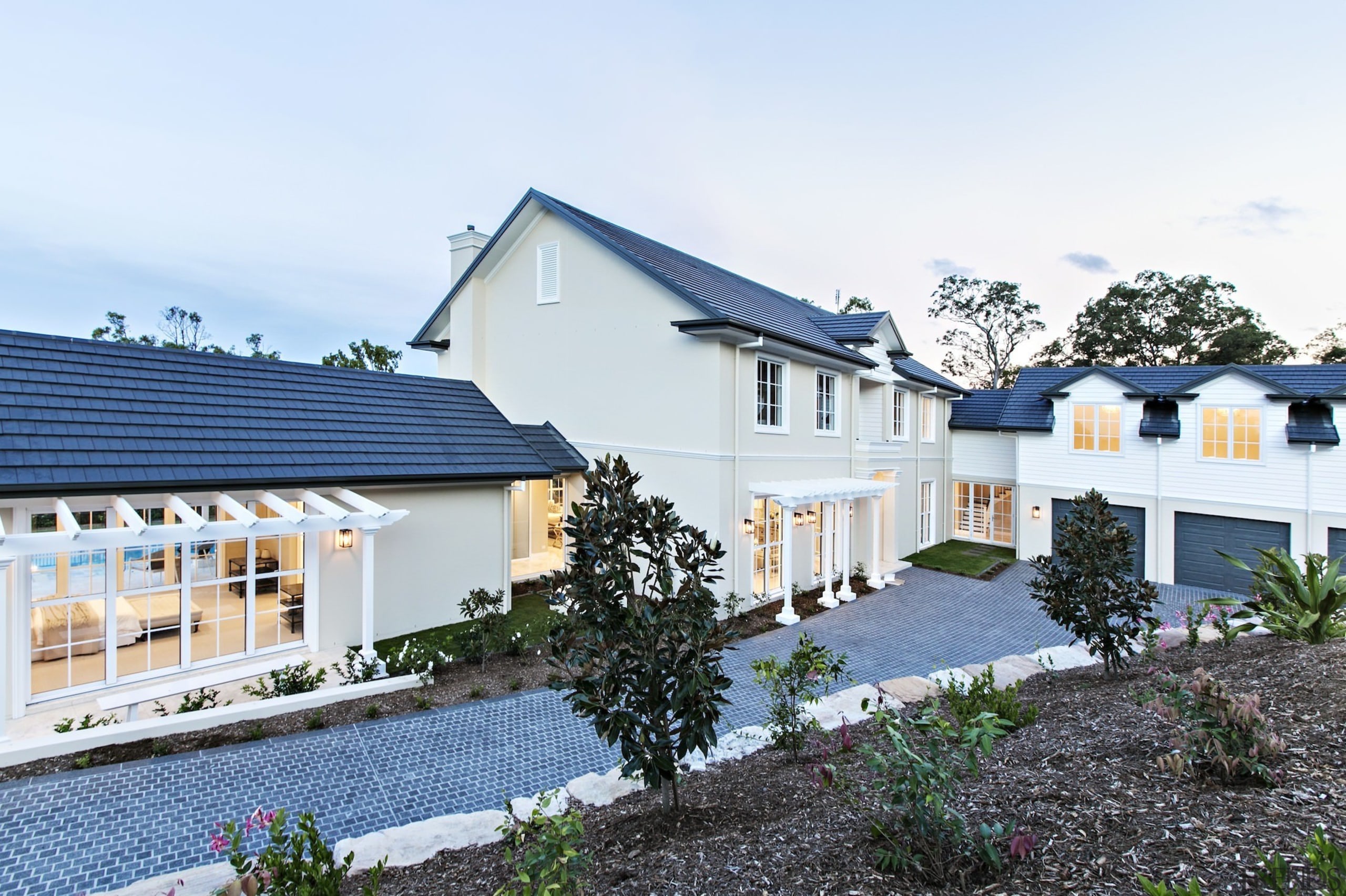 Visit the Monier Roofing website cottage, estate, facade, home, house, property, real estate, residential area, roof, window, white