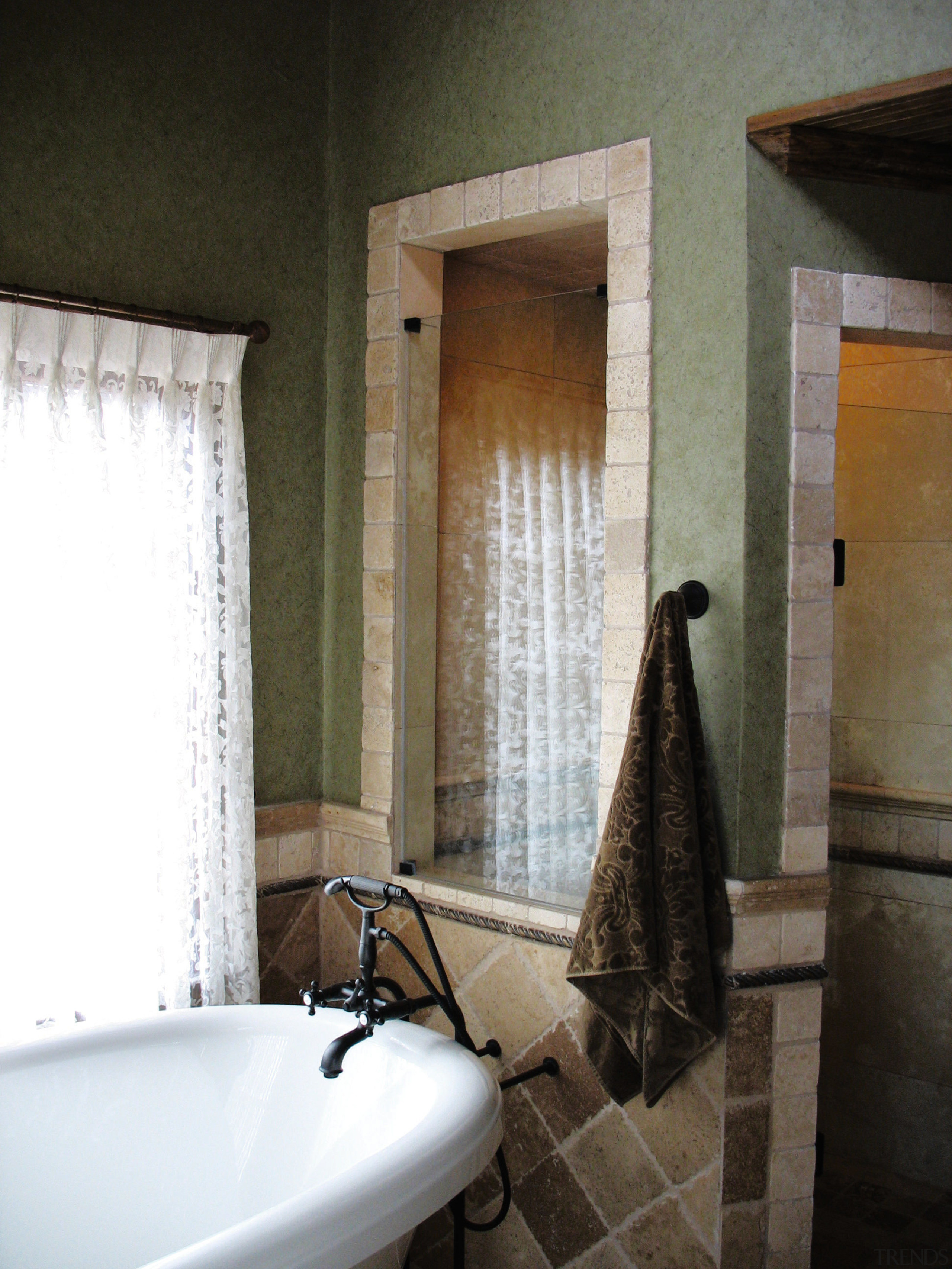 A view of a bathroom renovation by Buckland bathroom, floor, flooring, home, interior design, plumbing fixture, room, tile, wall, window, black, white