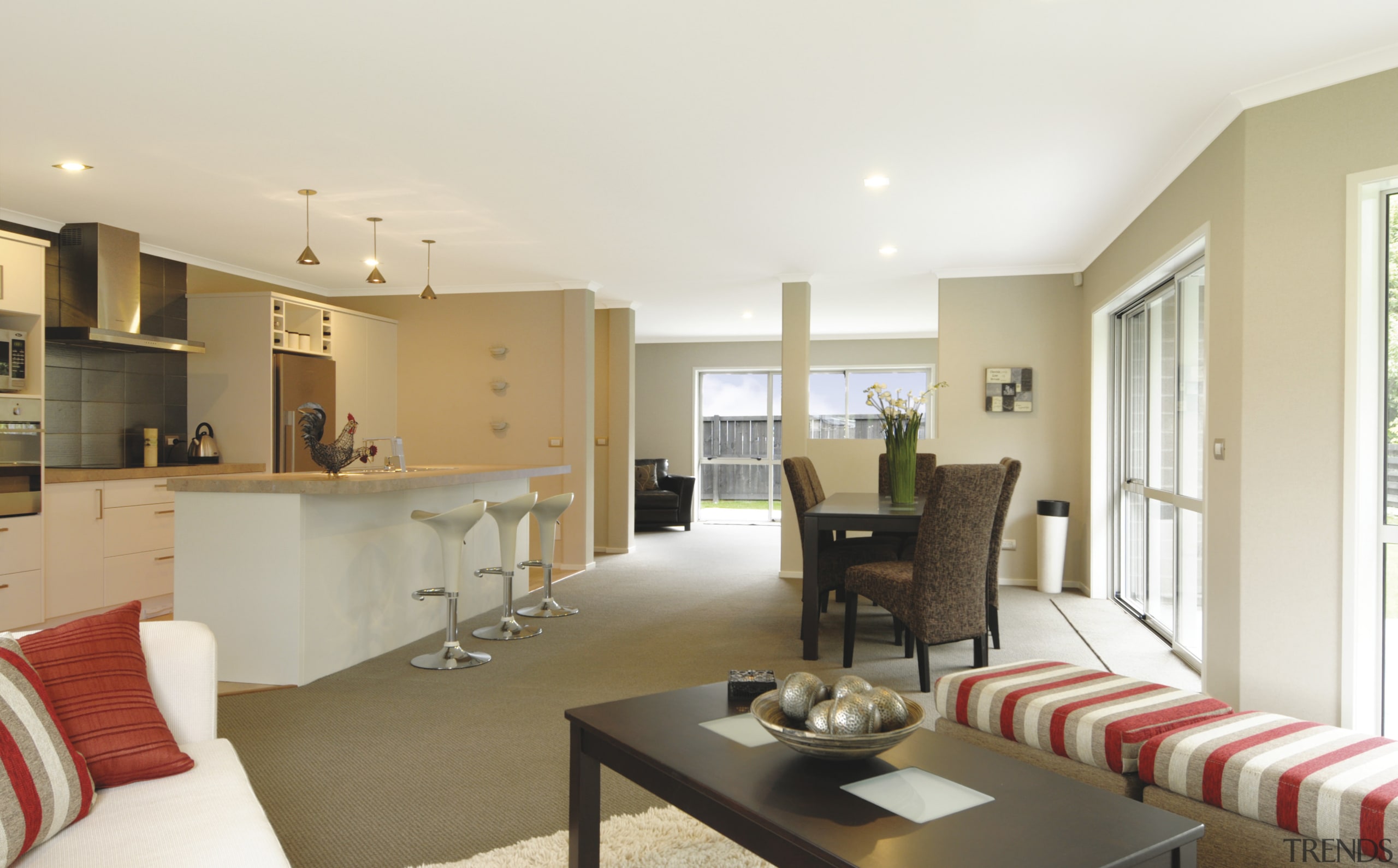 This show home was designed by Platinum Homes apartment, ceiling, home, interior design, living room, property, real estate, room, suite, white