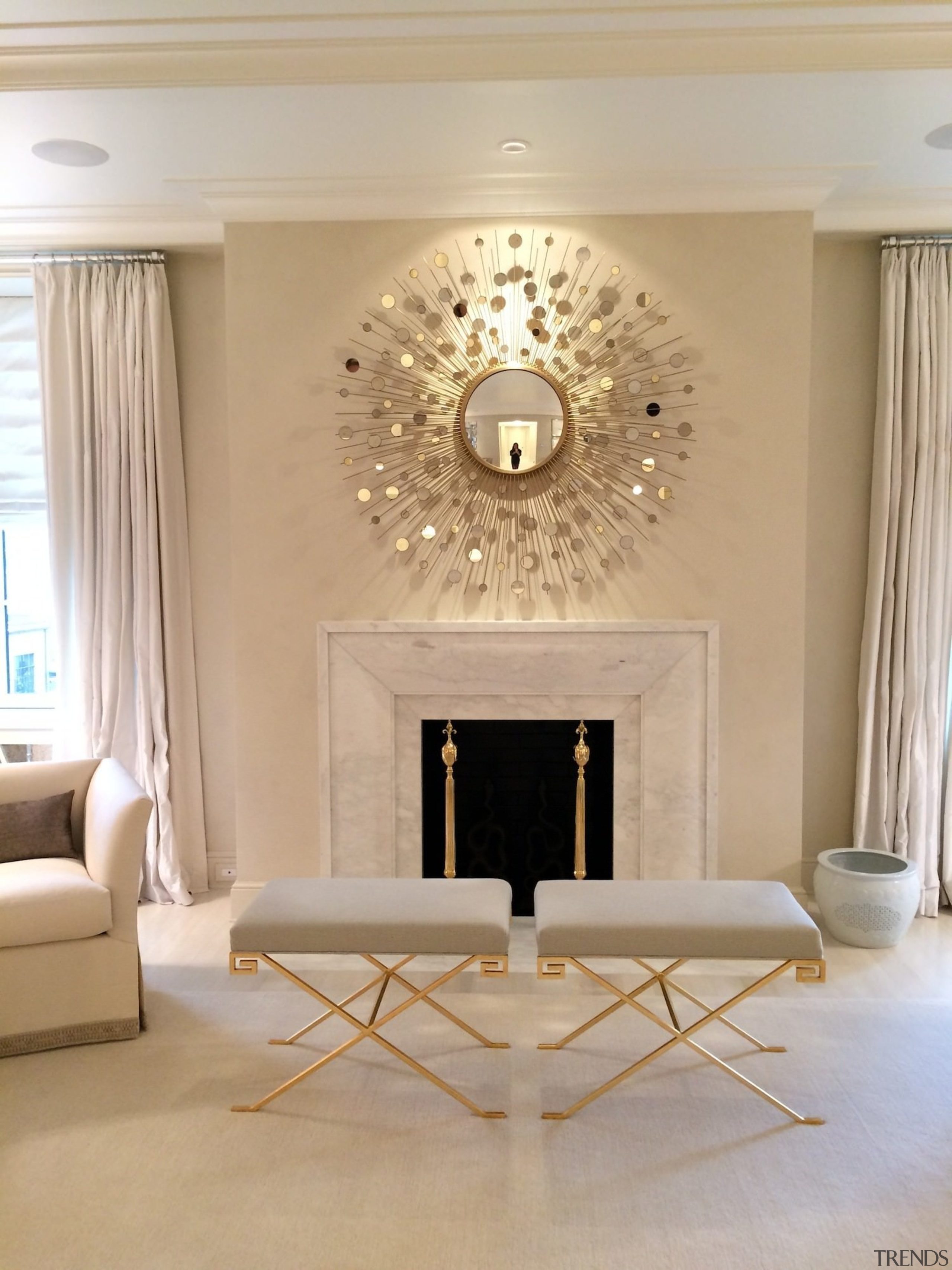 An elegant living room is lifted further thanks ceiling, coffee table, floor, flooring, furniture, home, interior design, living room, room, table, wall, gray, orange