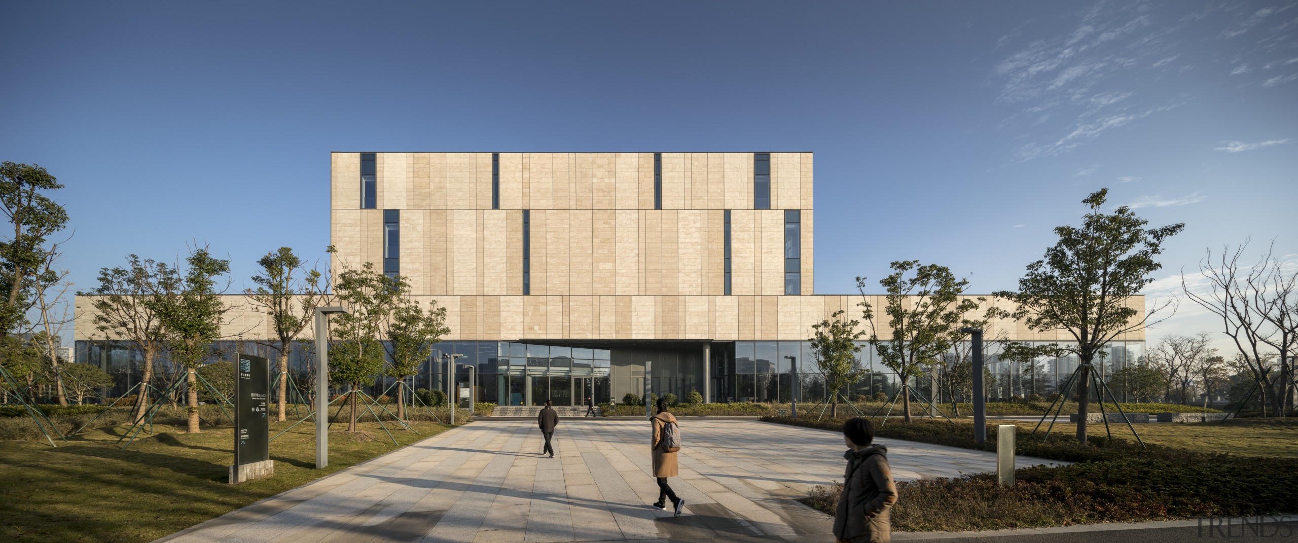 The new library, with its open, accessible architecture, 