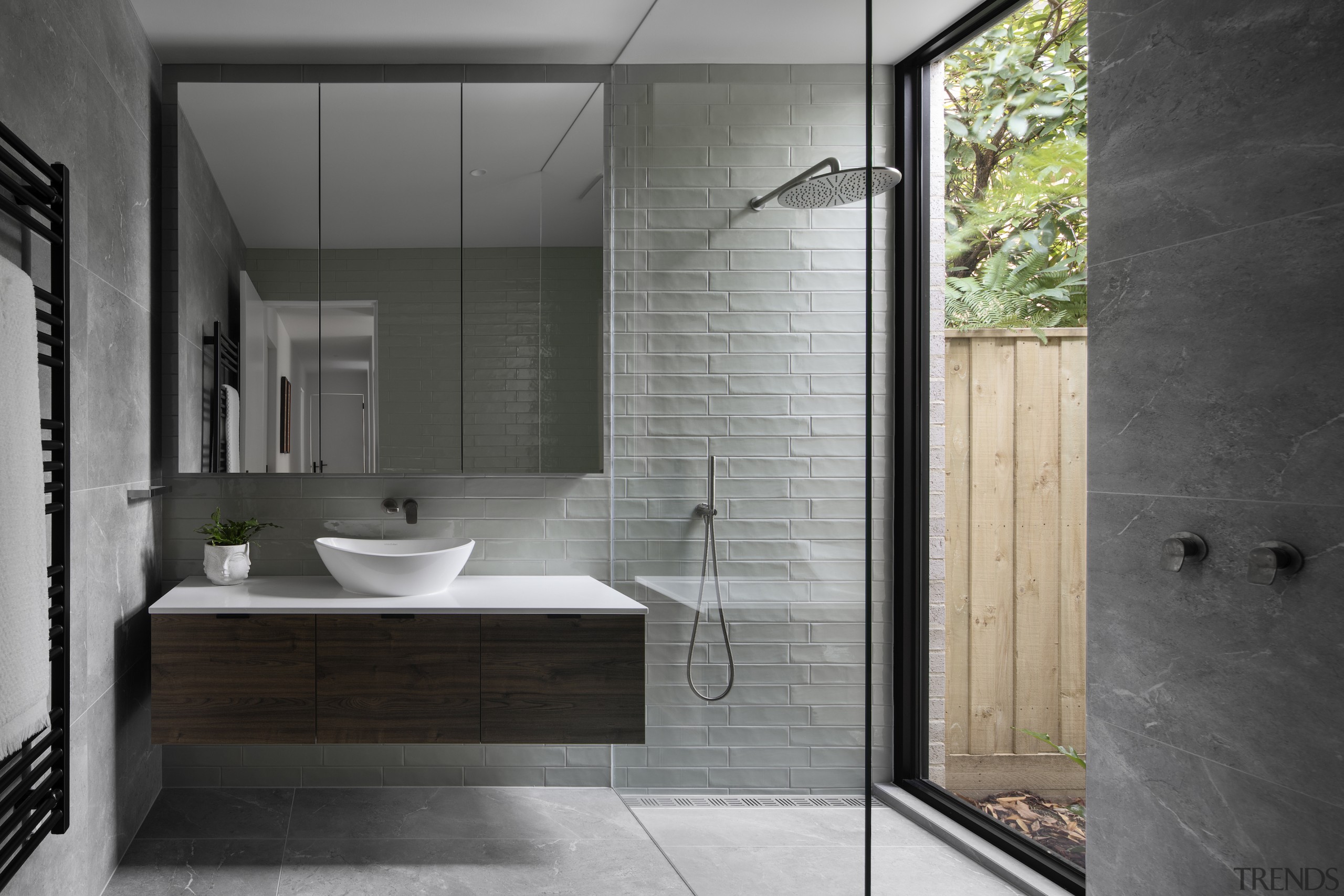 A rear bedroom ensuite bathroom. - Sheer living 